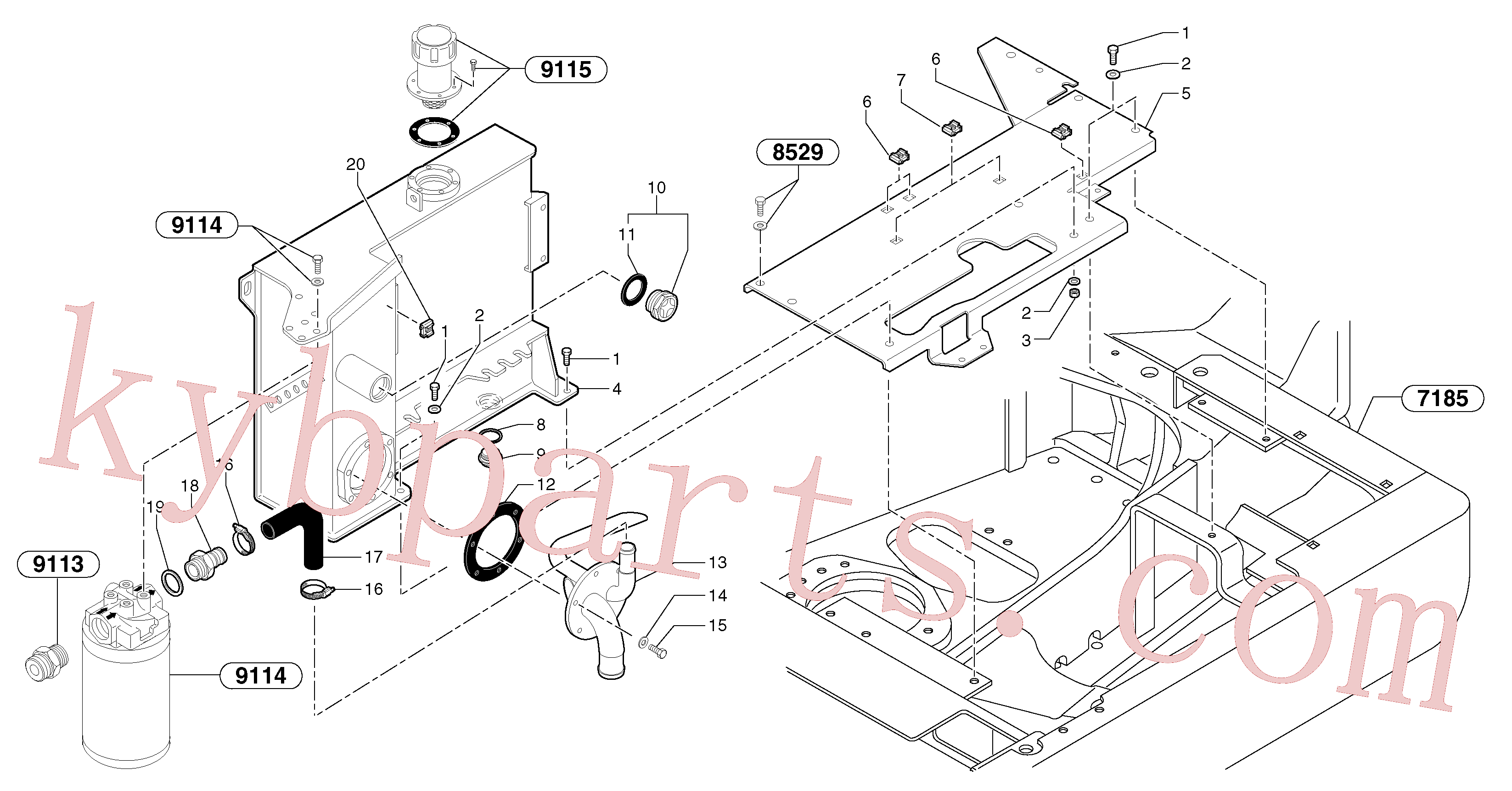 PJ7410873 for Volvo Hydraulic tank(911Y1 assembly)