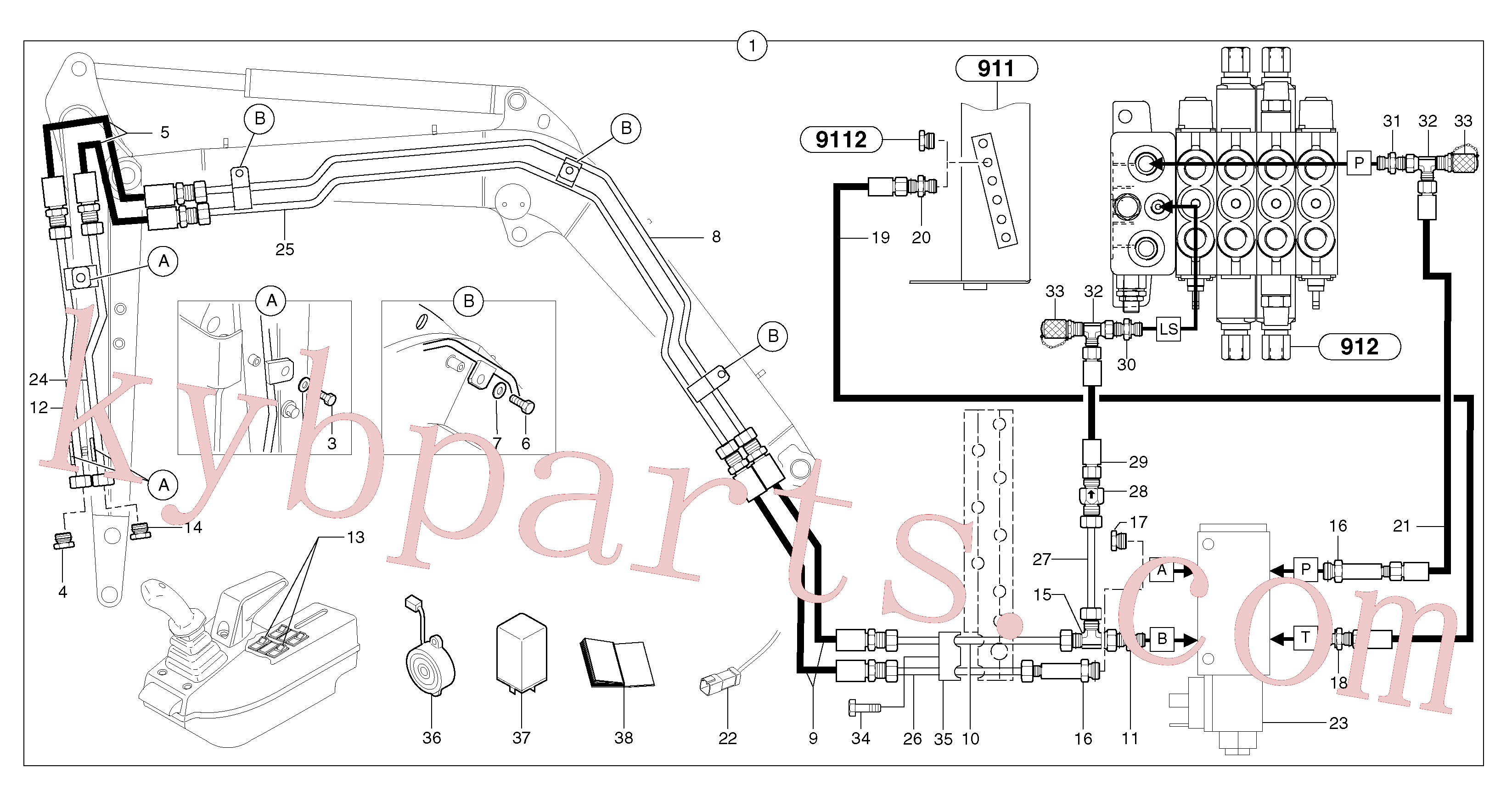PJ5471039 for Volvo Hyd. circuit (quickfit/double-acting)(9244DY1 assembly)