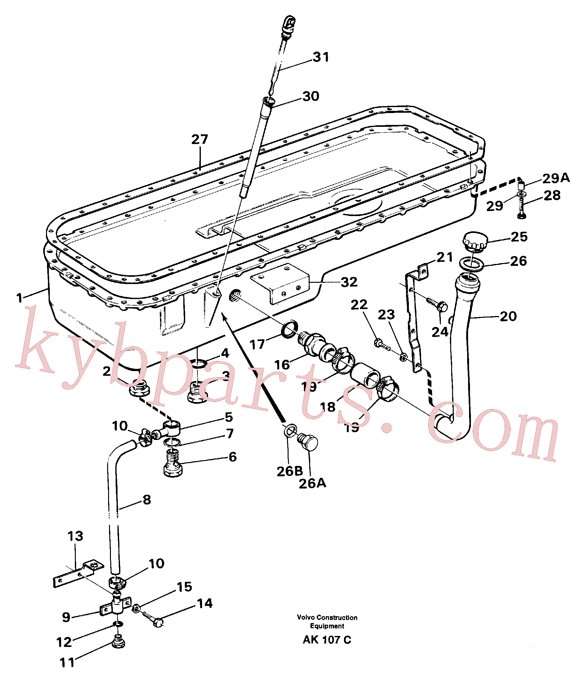 VOE955527 for Volvo Oil sump(AK107C assembly)