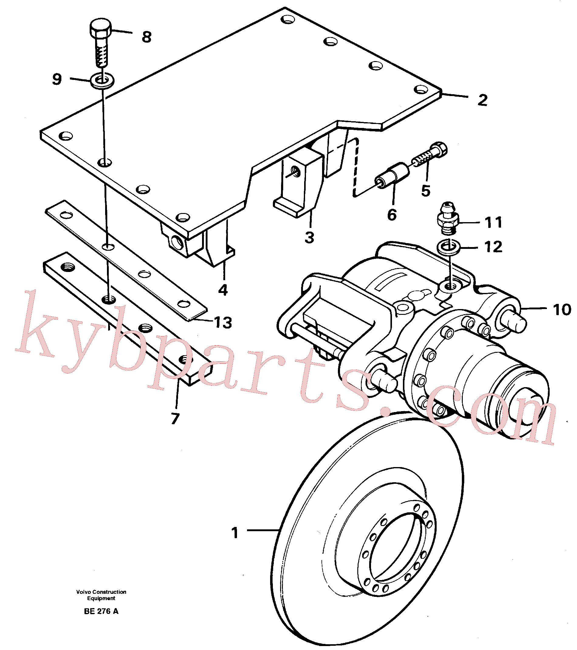 VOE13955370 for Volvo Parking brake(BE276A assembly)
