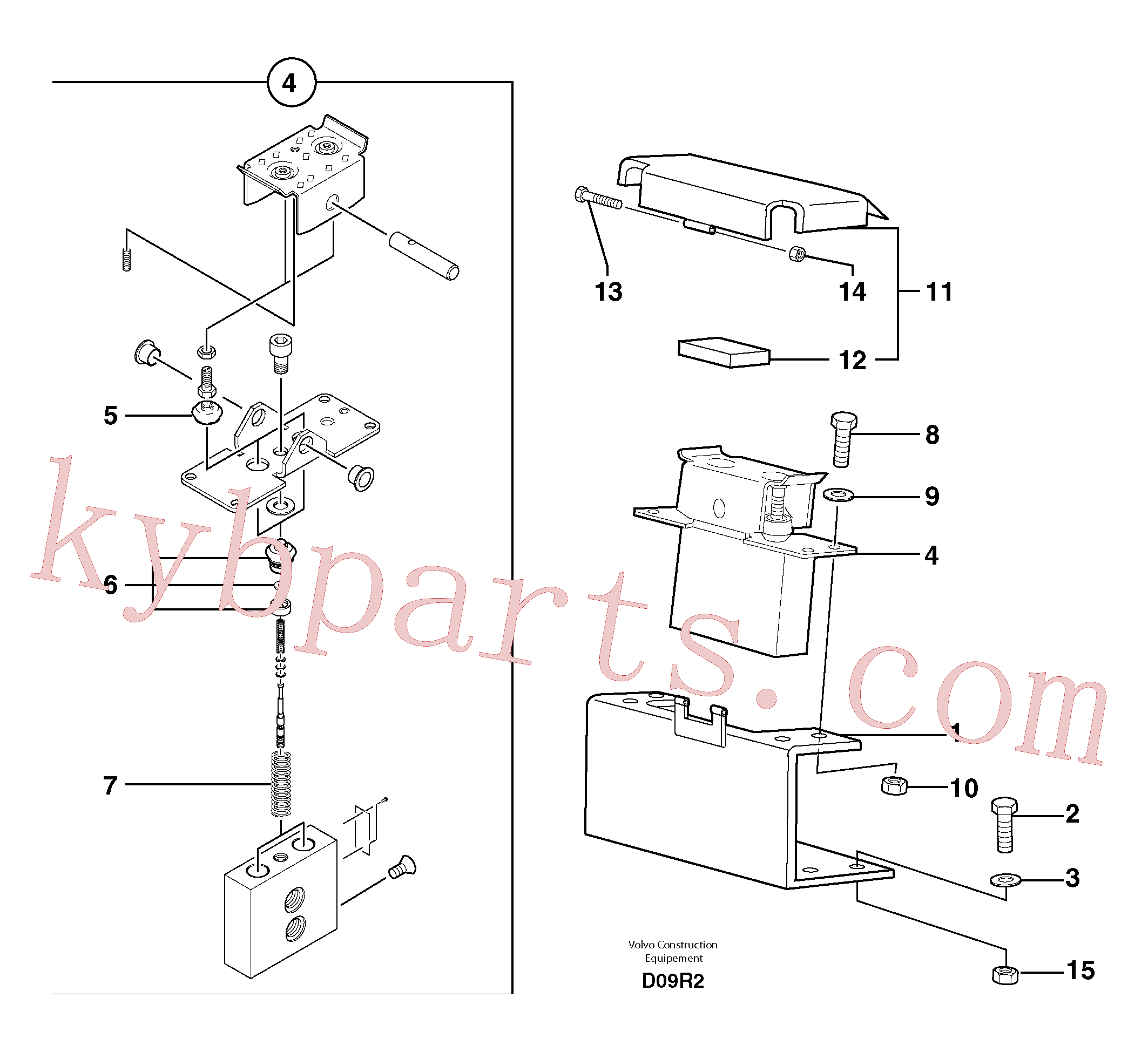 PJ5040692 for Volvo Control pedal : articulated boom(D09R2 assembly)