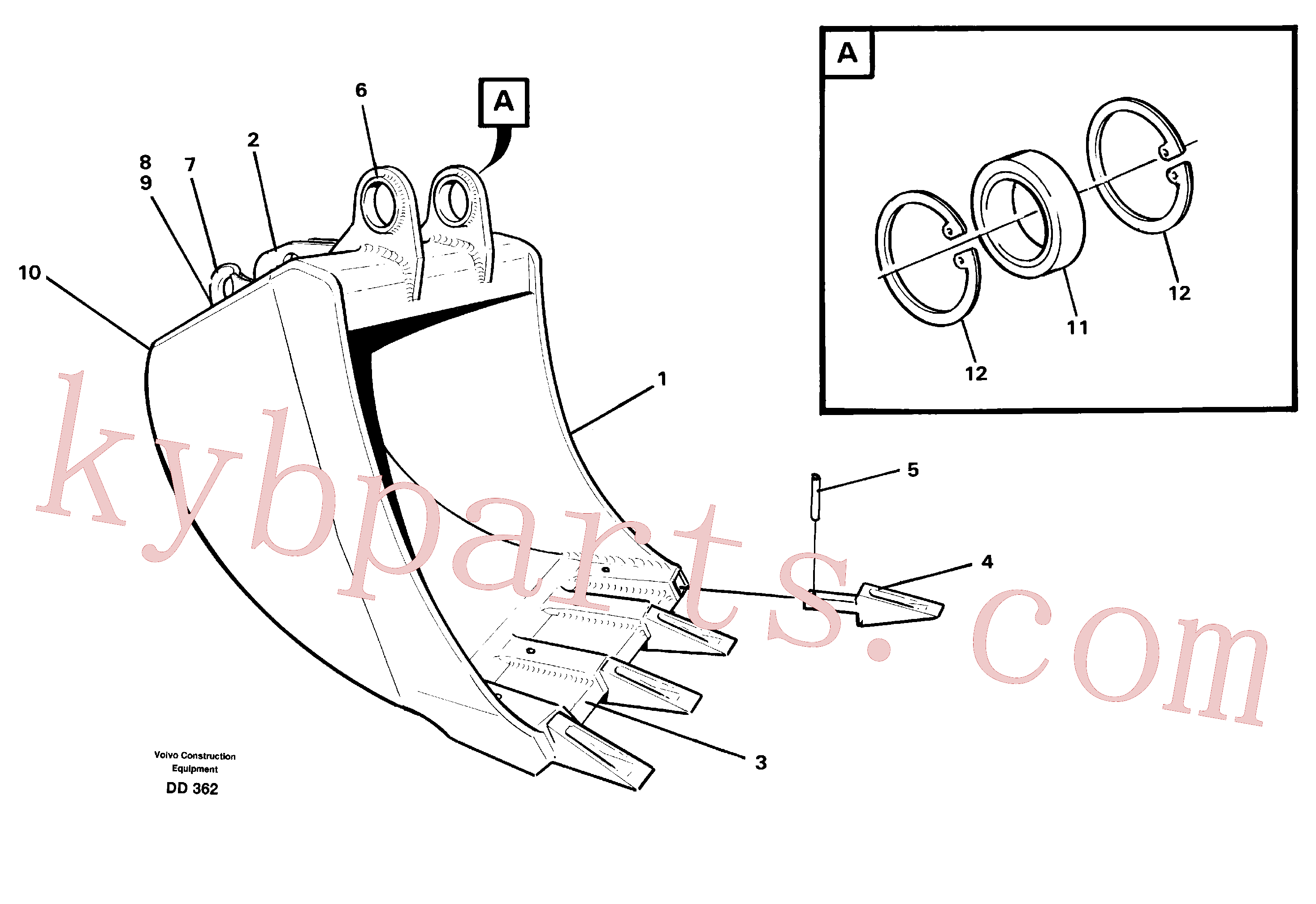 VOE14099248 for Volvo Buckets, direct fitting(DD362 assembly)