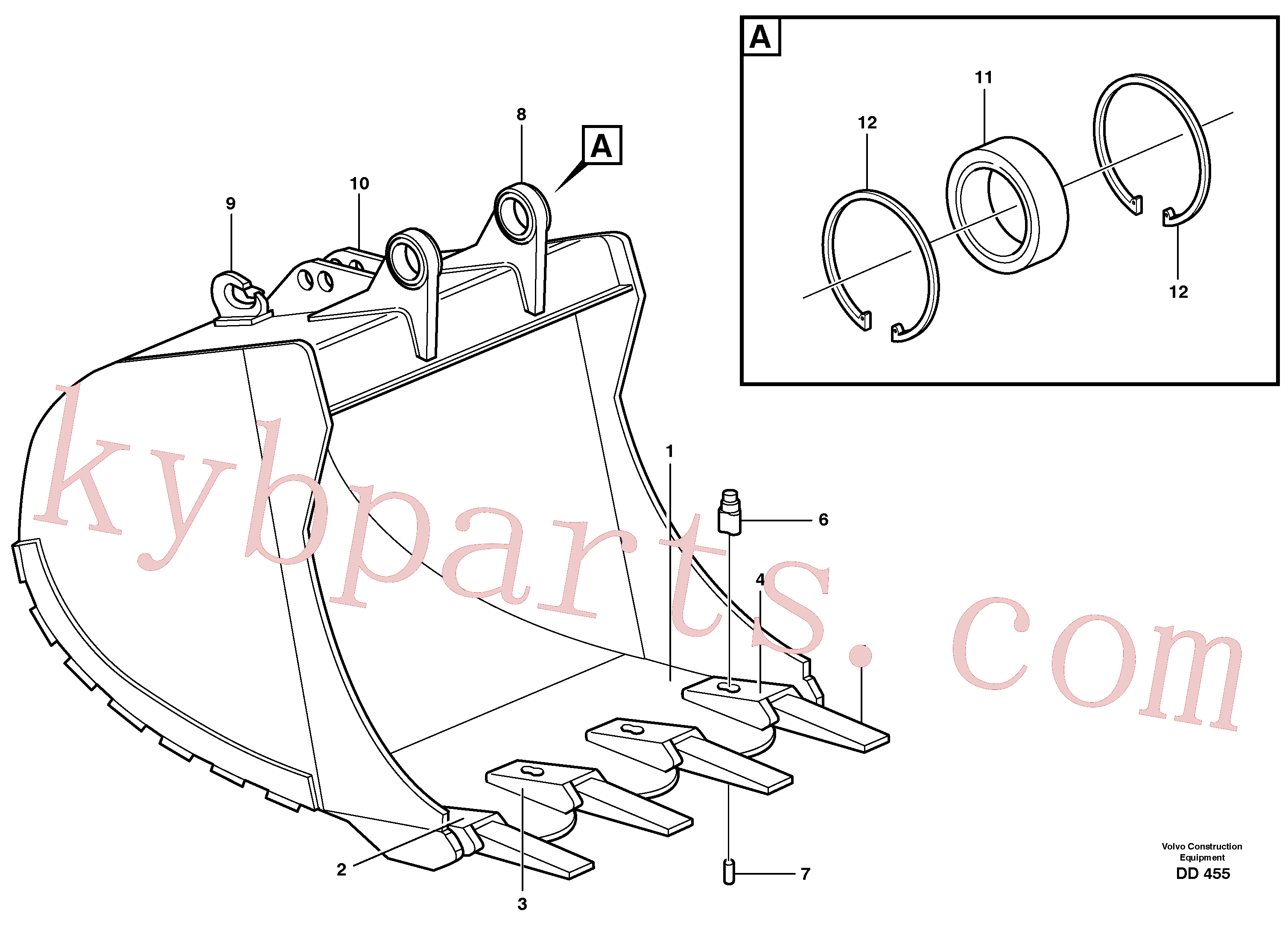 VOE14099248 for Volvo Buckets, direct fitting(DD455 assembly)