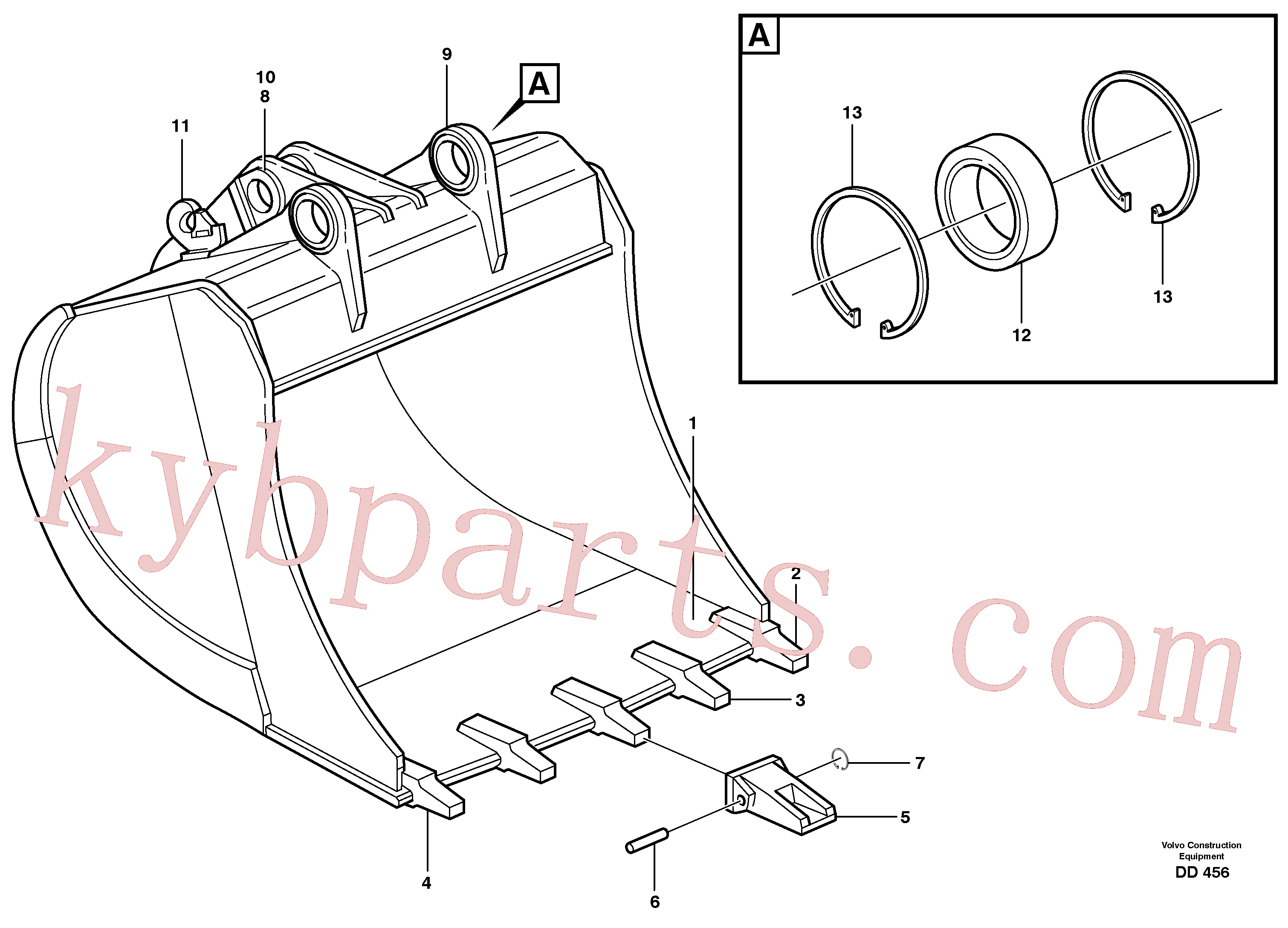 VOE14265050 for Volvo Buckets, direct fitting(DD456 assembly)