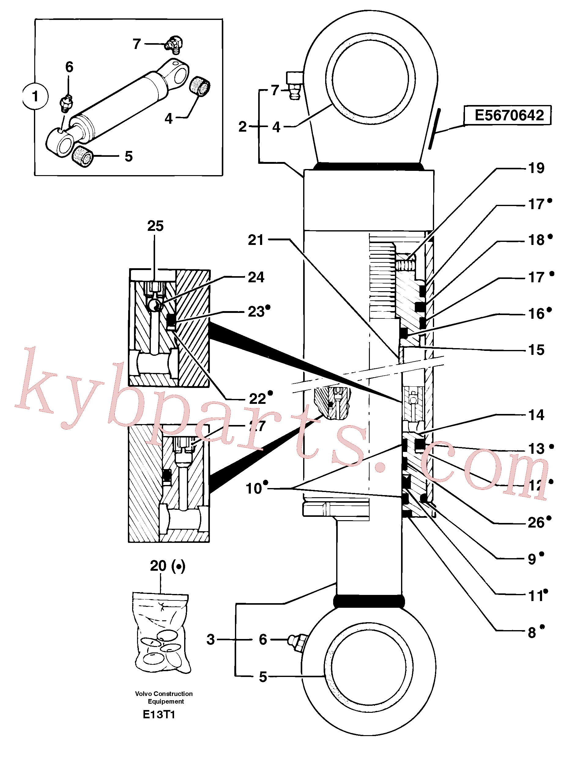 China Made PJ7410445 Screw with pin parts for Volvo Excavator
