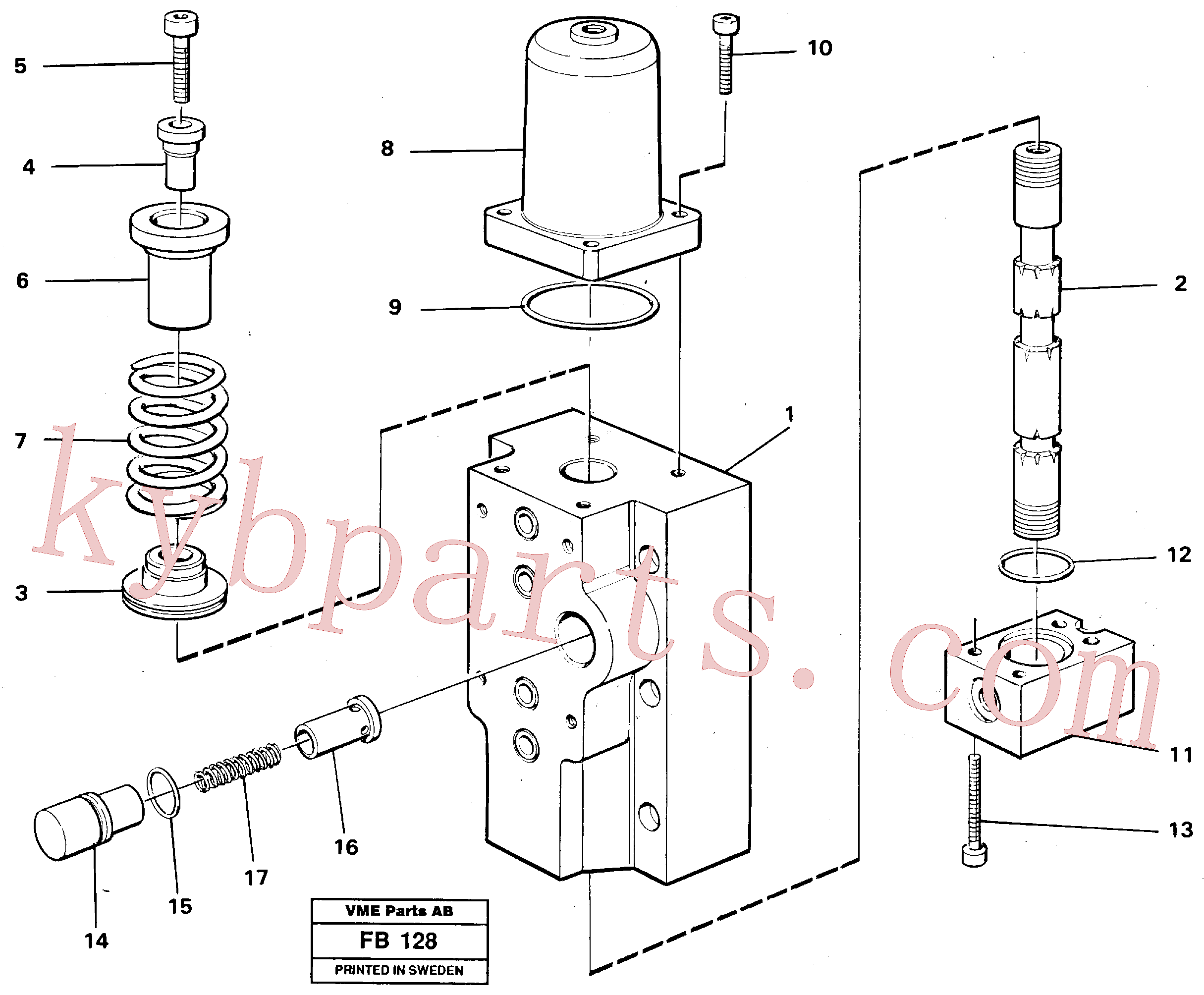 VOE14252112 for Volvo Four-way valves Primary(FB128 assembly)