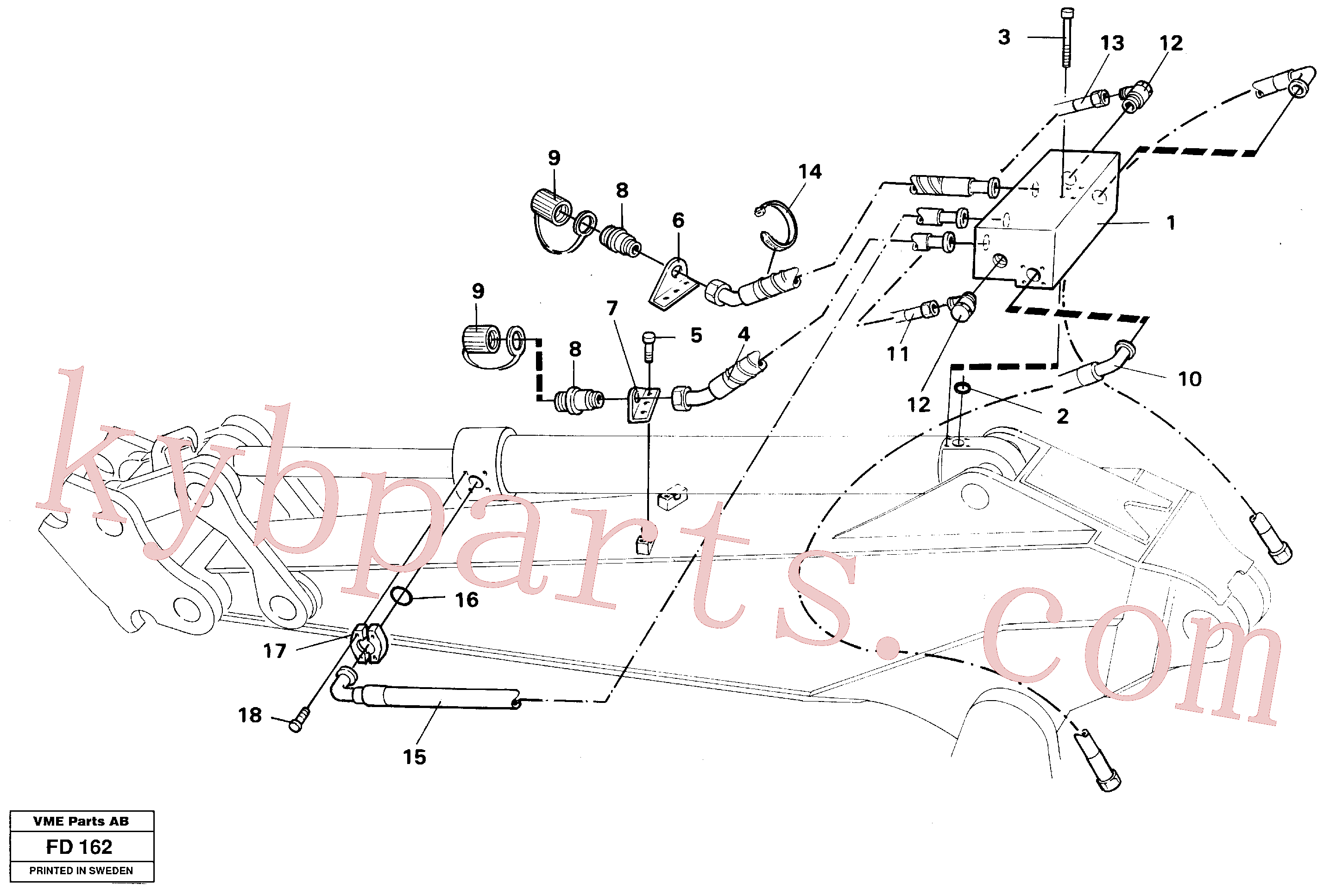 VOE11702916 for Volvo Grab bucket,equipment, dipper arm(FD162 assembly)
