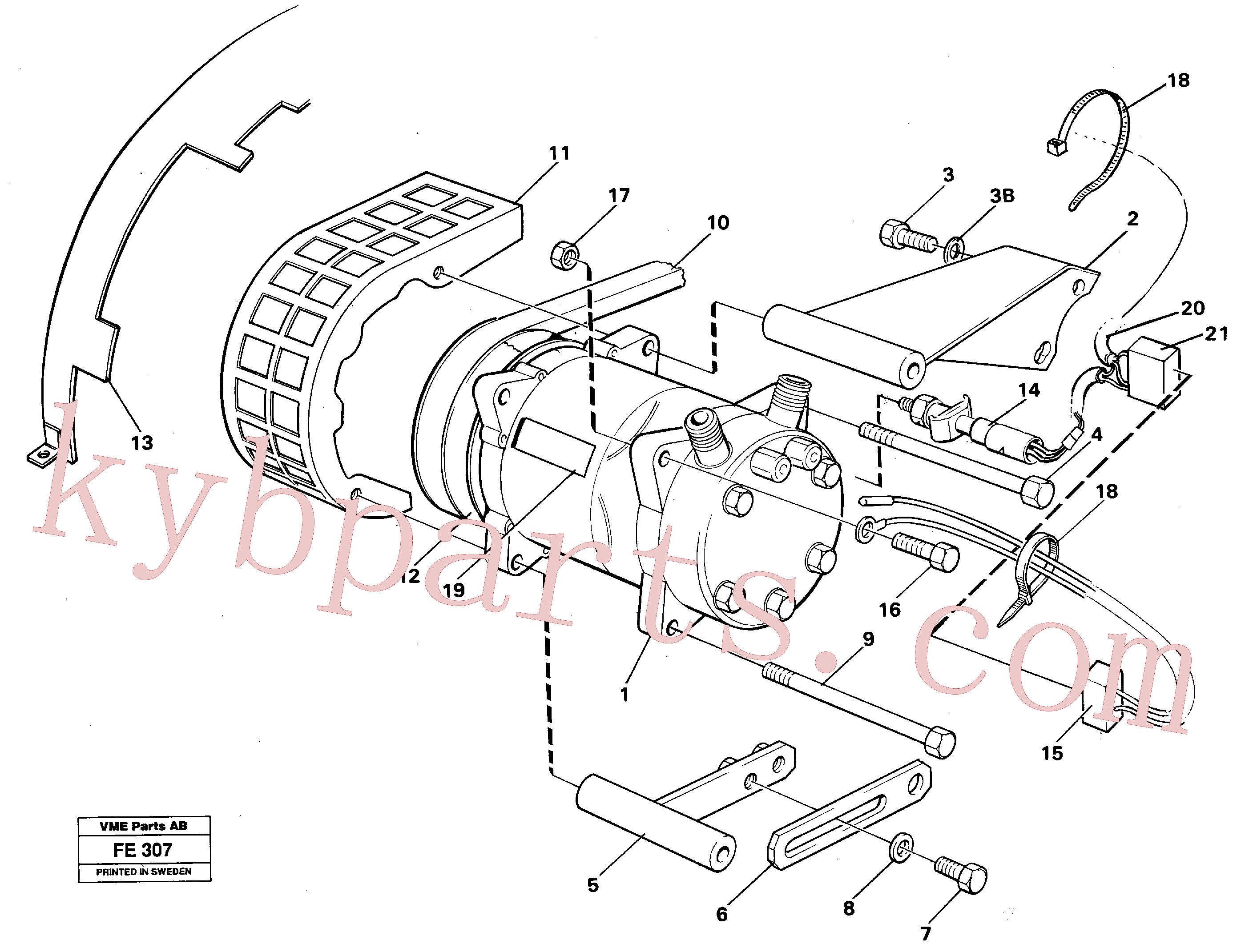 VOE14248863 for Volvo Air-compressor with fitting parts(FE307 assembly)