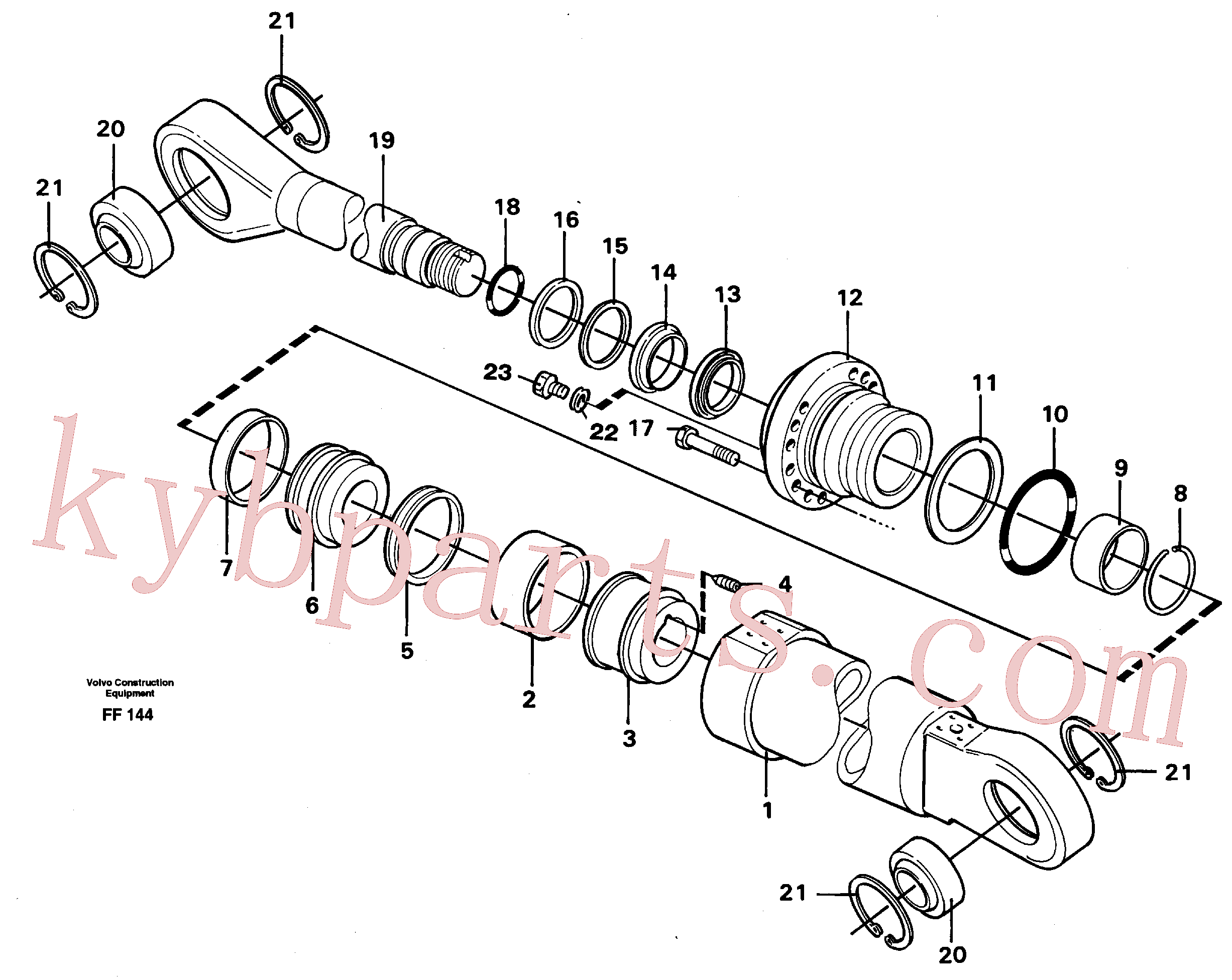 VOE14250163 for Volvo Knuckle cylinder(FF144 assembly)
