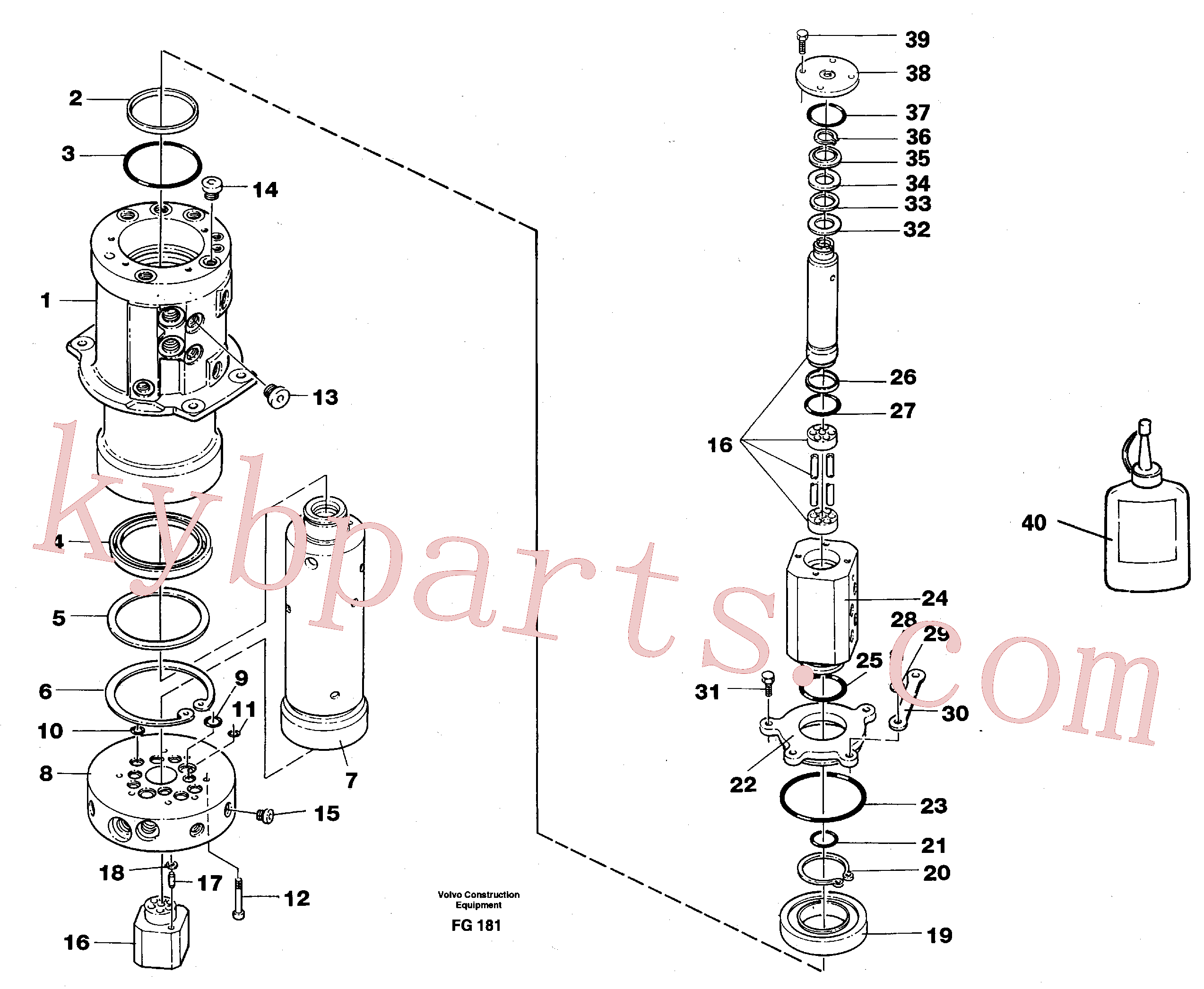 VOE914558 for Volvo Turning joint(FG181 assembly)