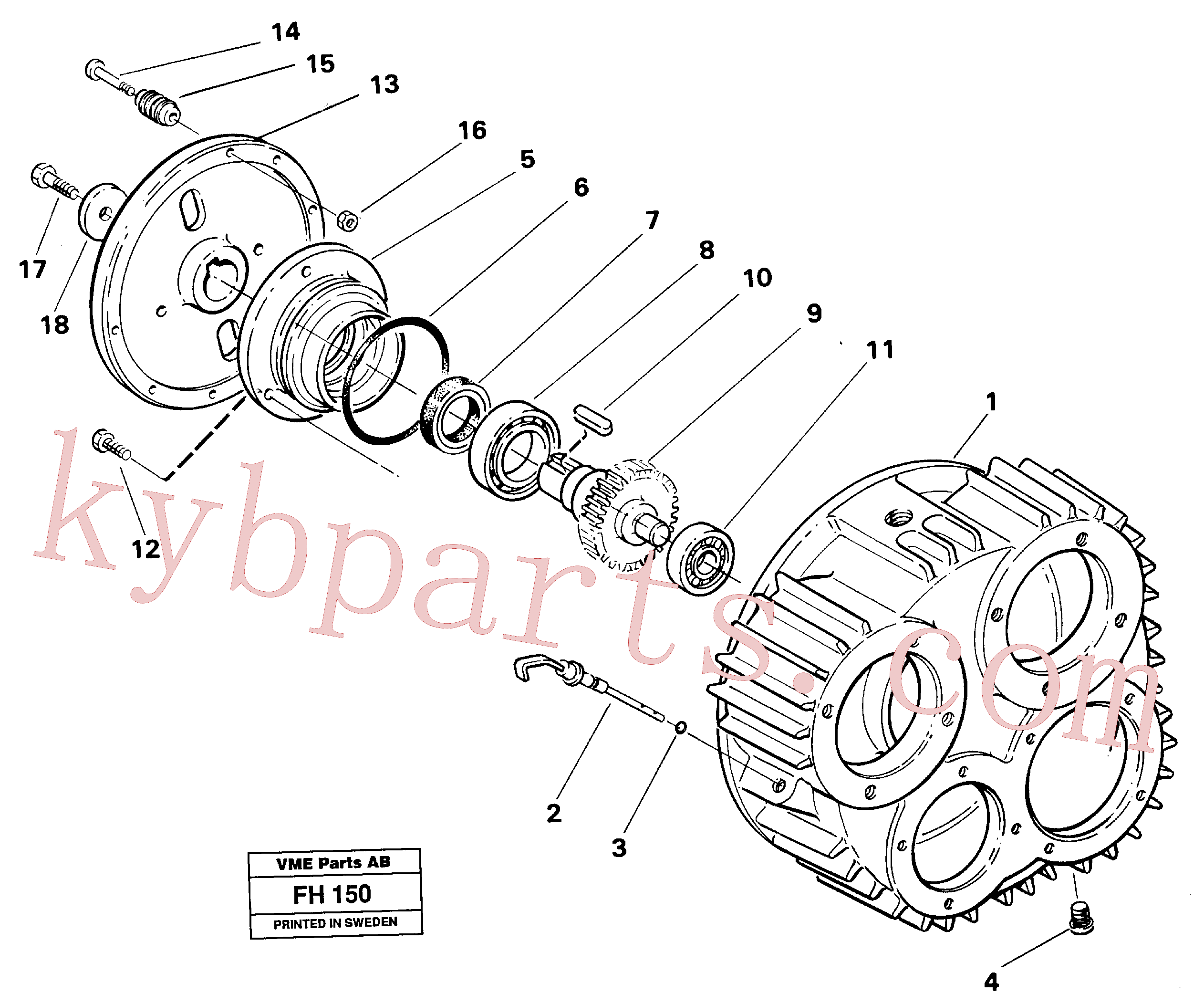 VOE7011019 for Volvo Pump gear box(FH150 assembly)
