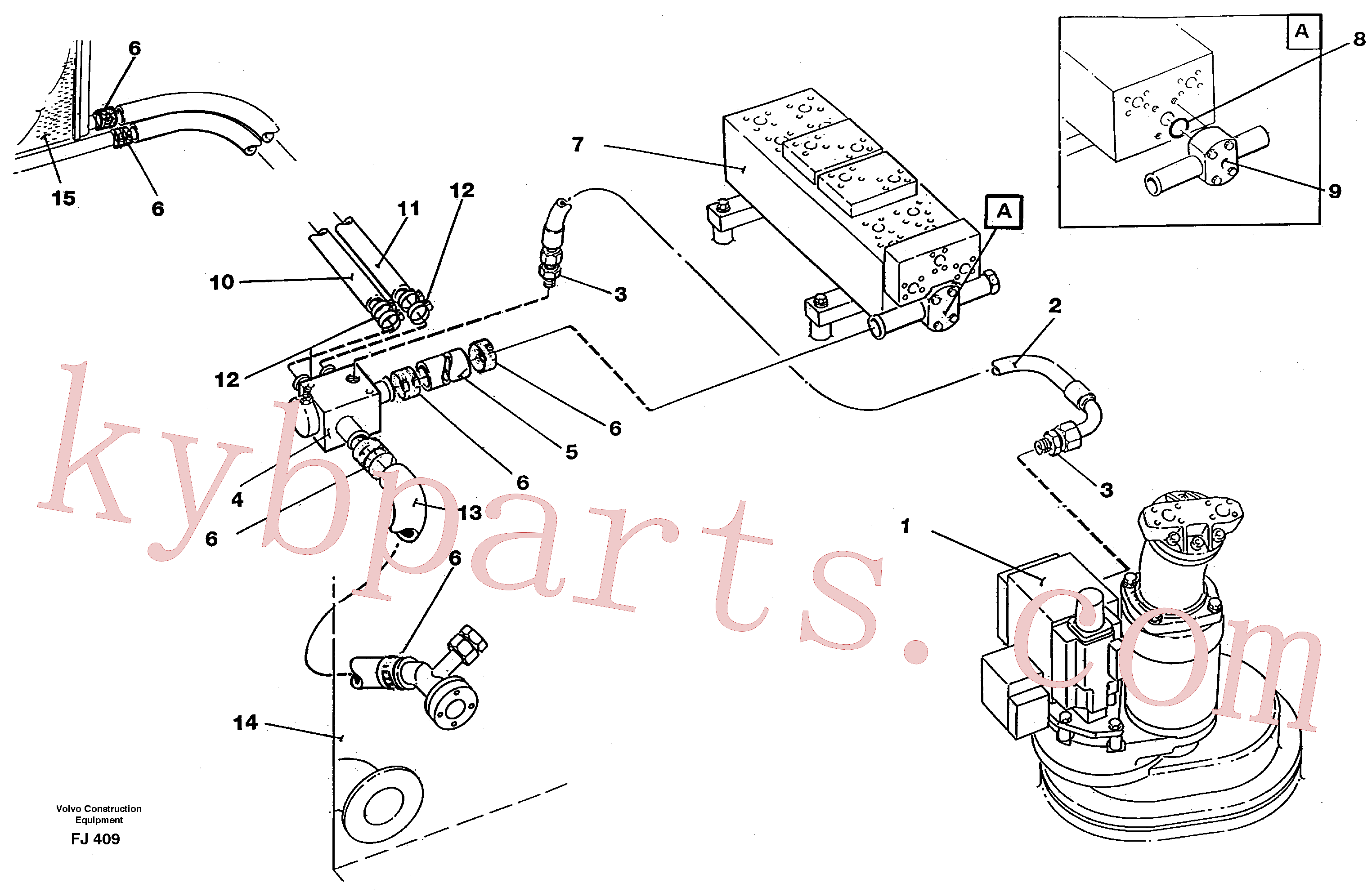 VOE14261829 for Volvo Hydraulic system, return lines(FJ409 assembly)