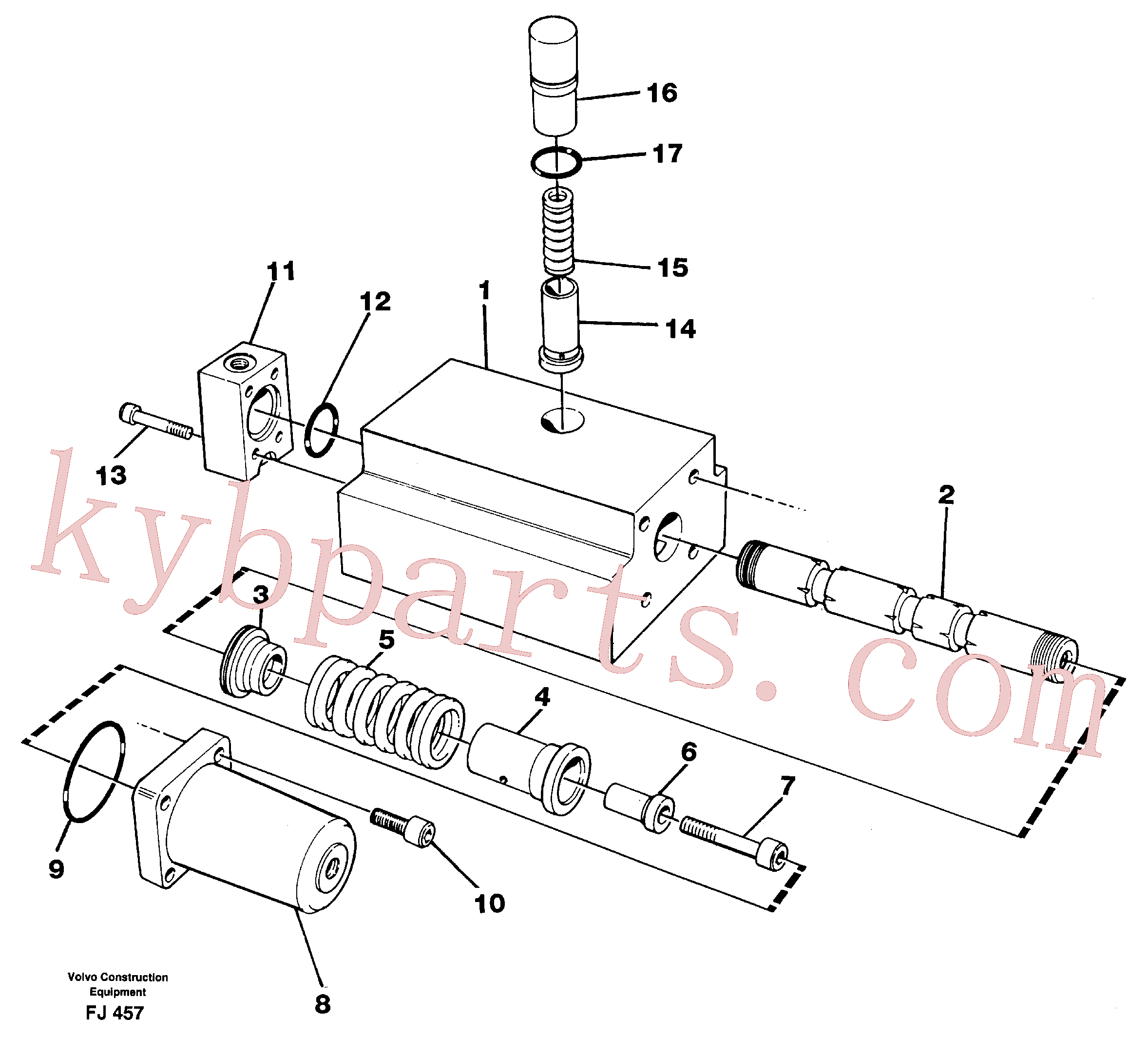 VOE14249655 for Volvo Four-way valve(FJ457 assembly)