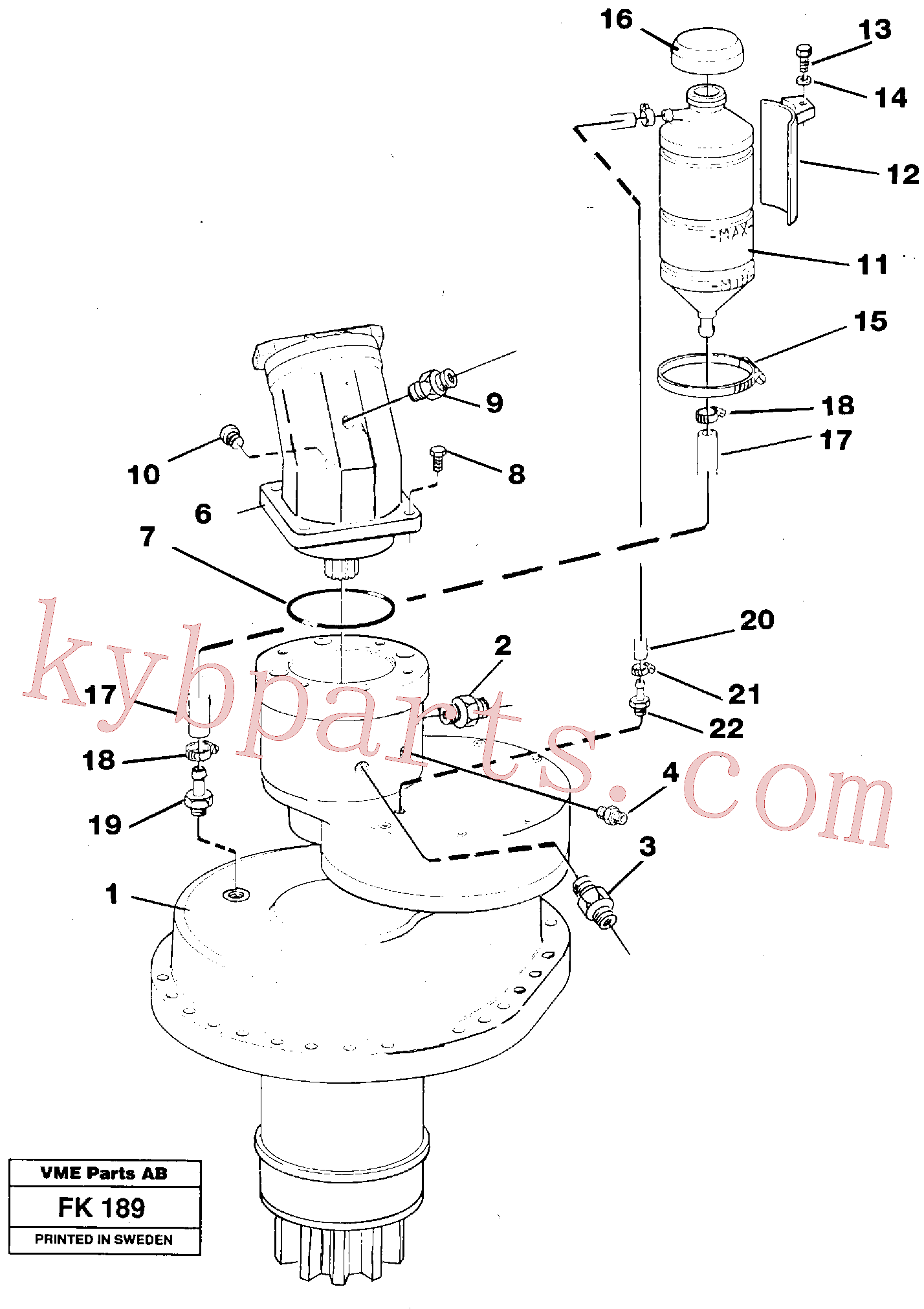 VOE14252875 for Volvo Slewing gear box, compl.(FK189 assembly)
