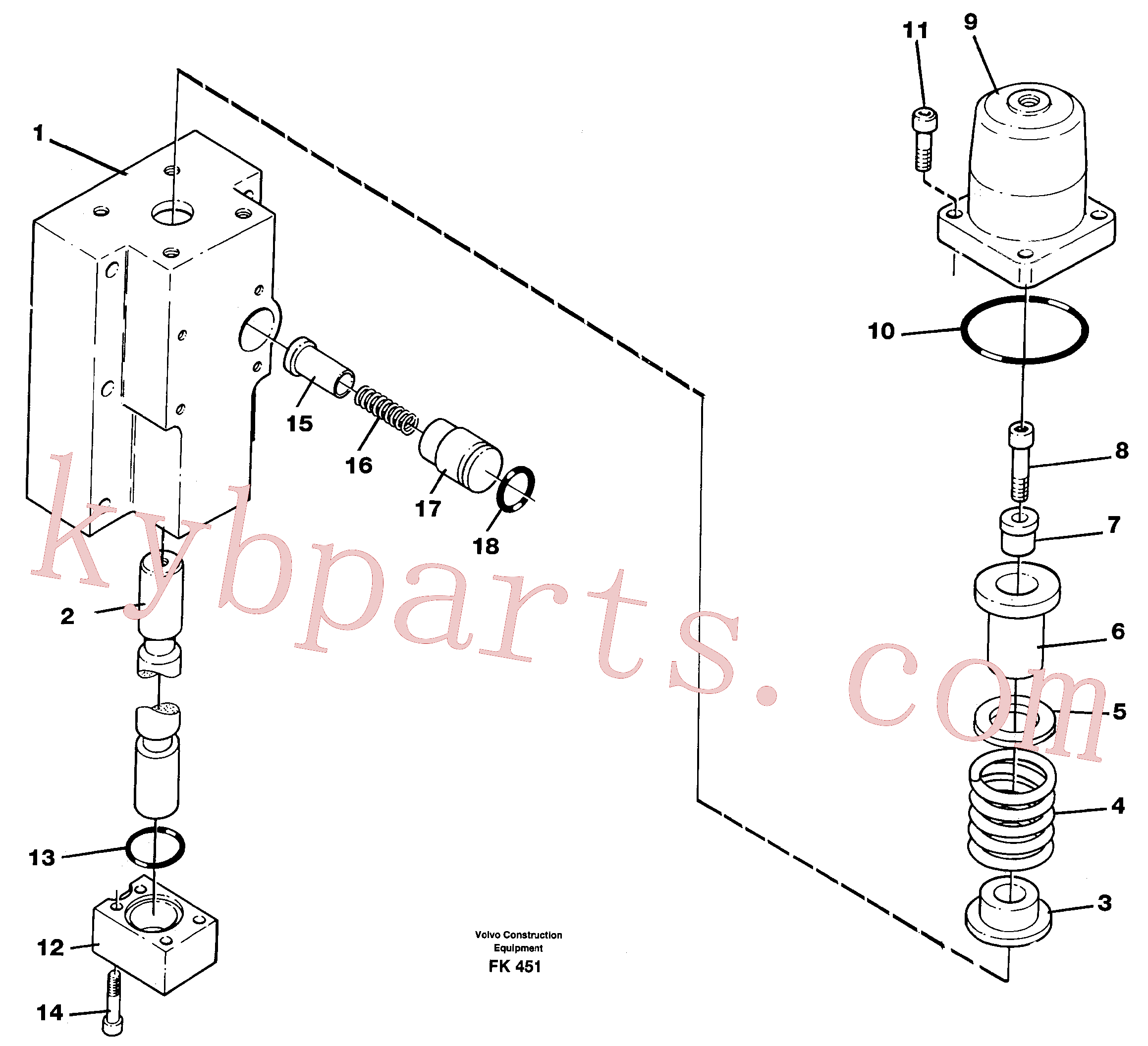 VOE14238671 for Volvo Four-way valve(FK451 assembly)