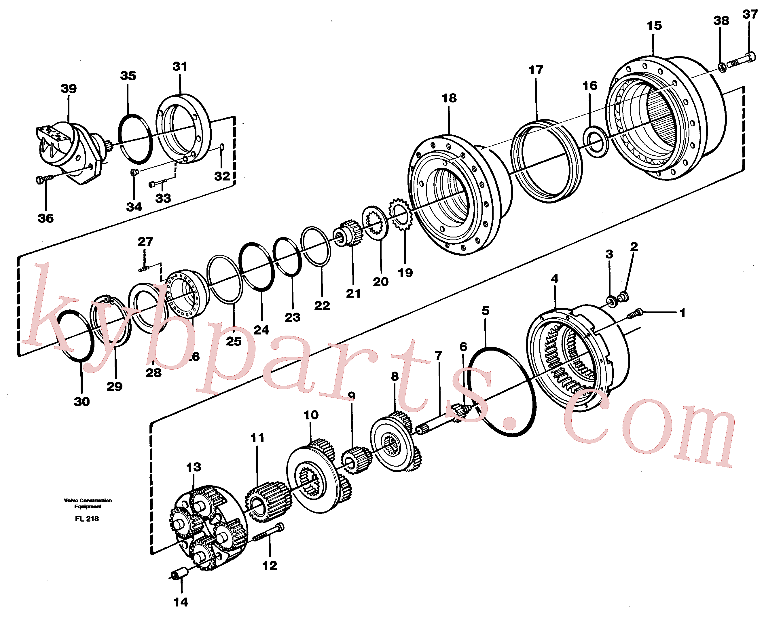 VOE11708595 for Volvo Planetary gear, travel(FL218 assembly)