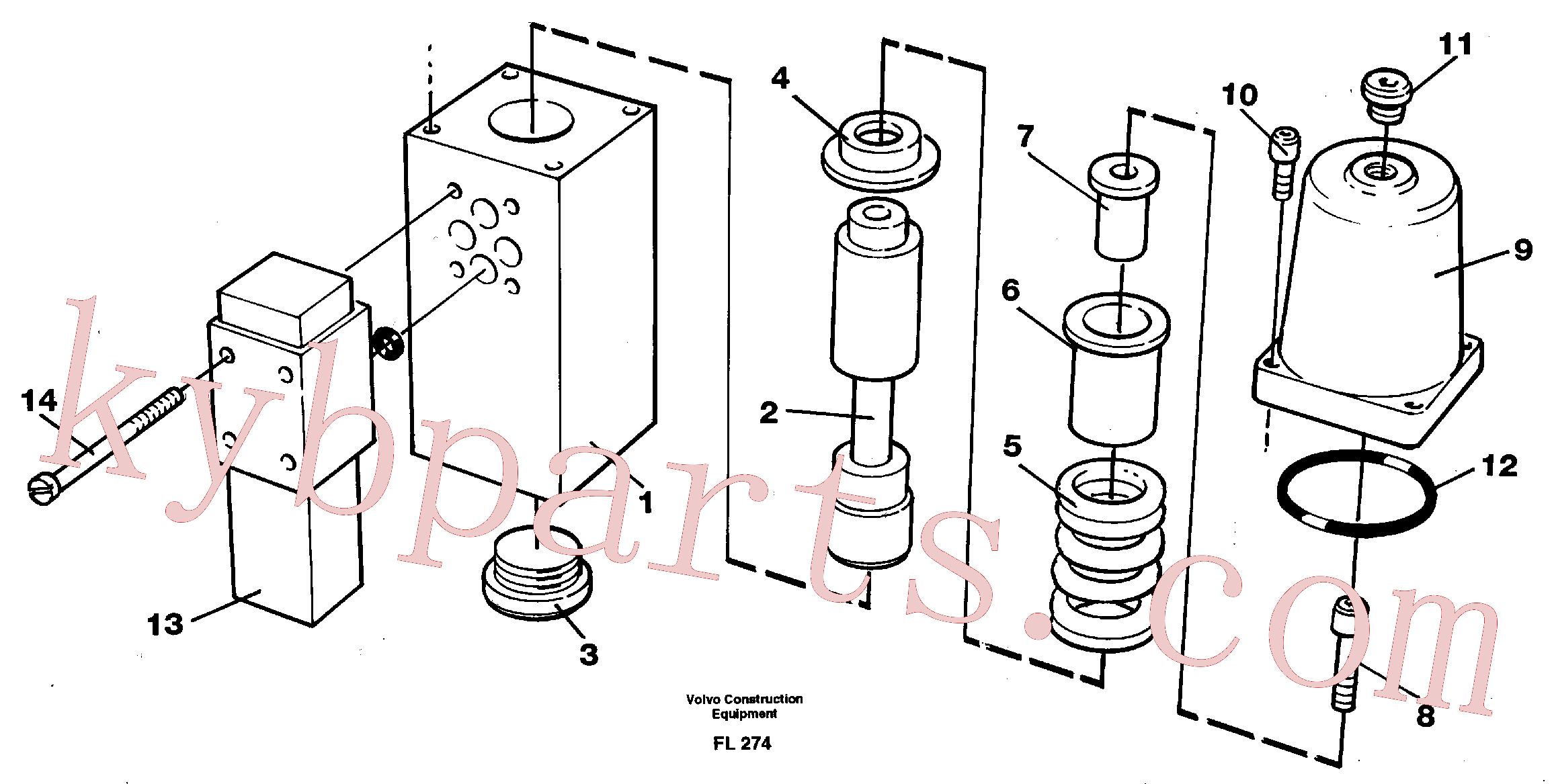 VOE14049603 for Volvo Operating valve(FL274 assembly)