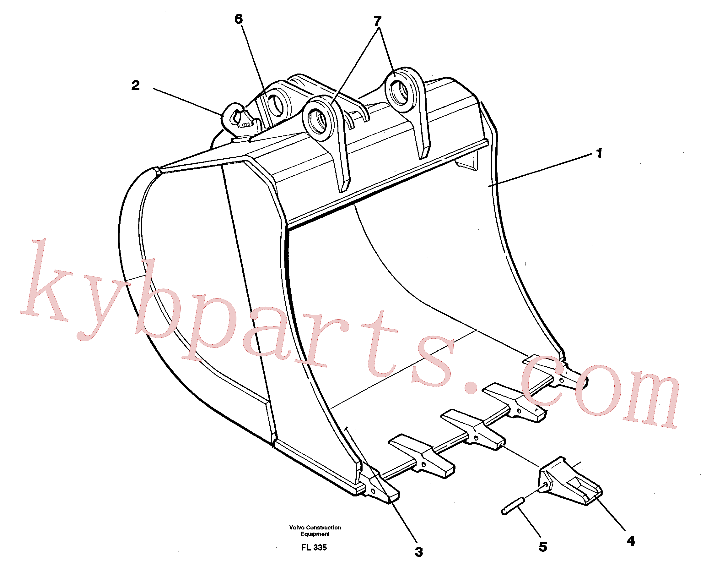 VOE14099248 for Volvo Buckets, direct fitting with cast cutting edges(FL335 assembly)