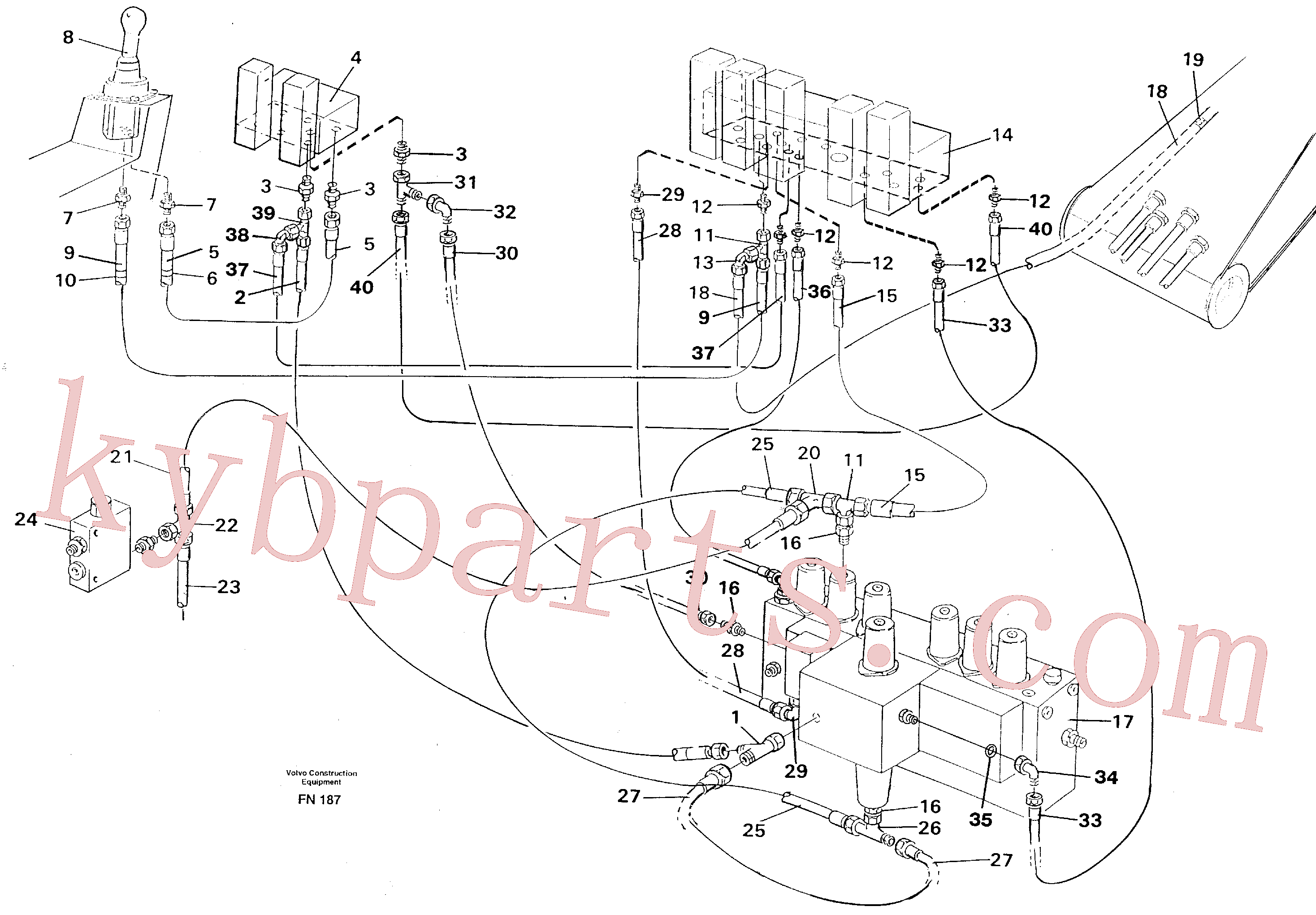 VOE14263244 for Volvo Servo hydraulics, boom(FN187 assembly)