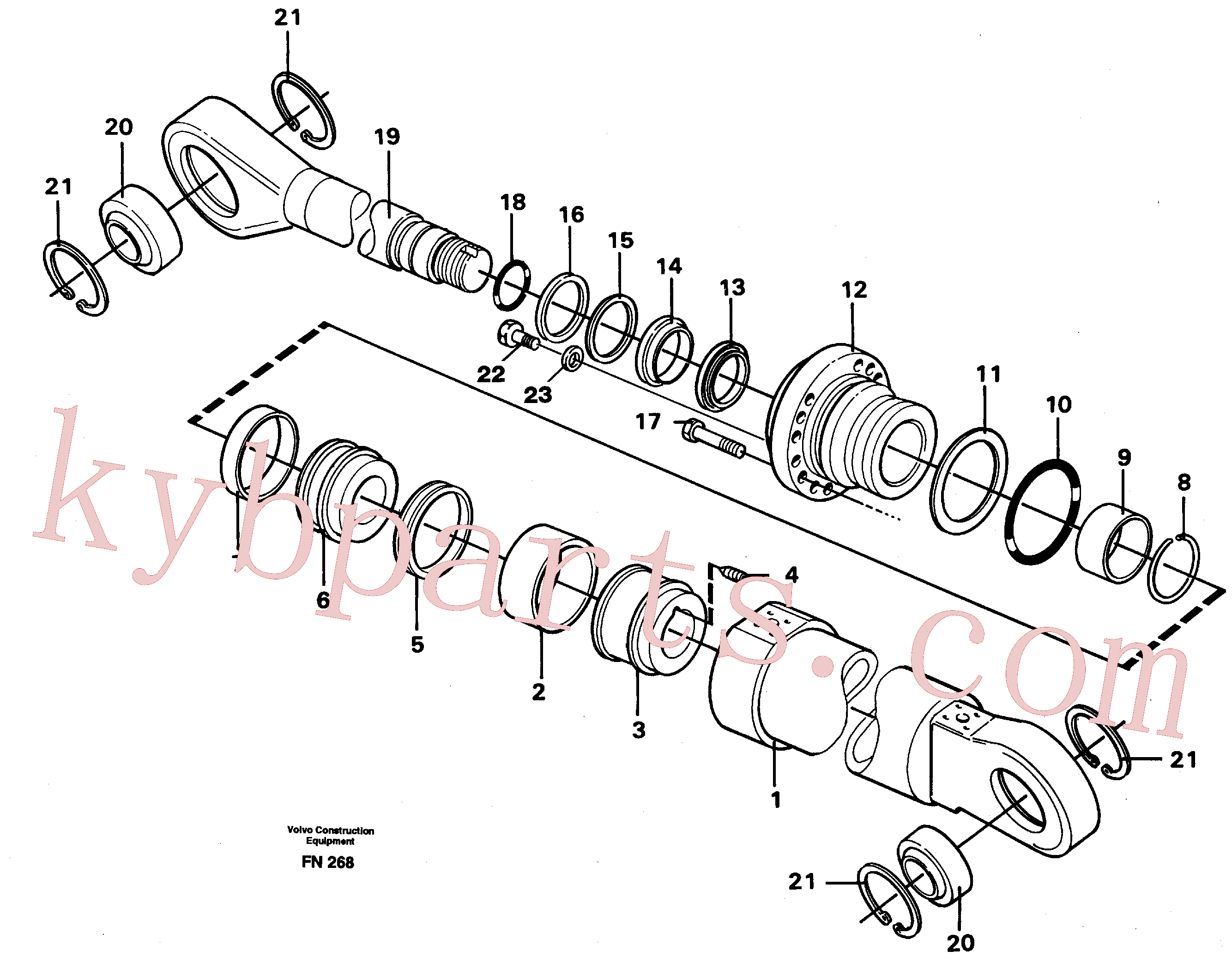 VOE14250163 for Volvo Knuckle cylinder(FN268 assembly)