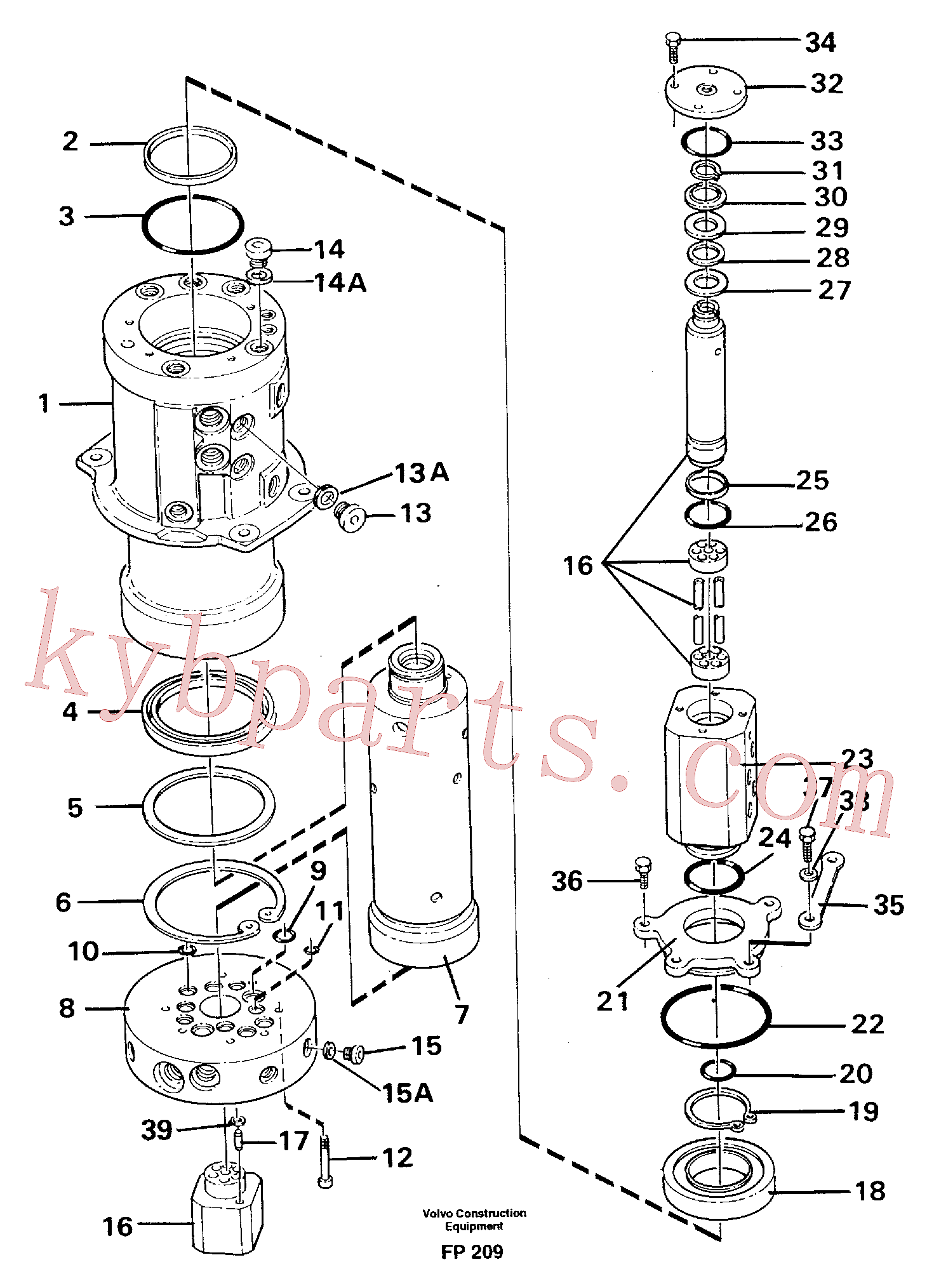 VOE914558 for Volvo Turning joint(FP209 assembly)