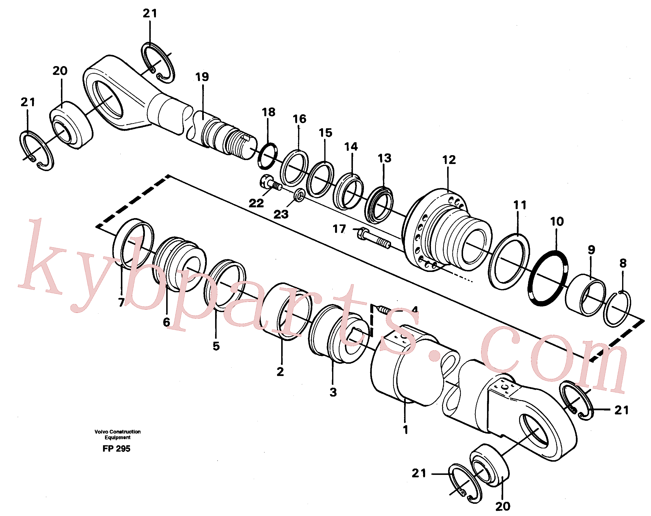 VOE14250163 for Volvo Knuckle cylinder(FP295 assembly)