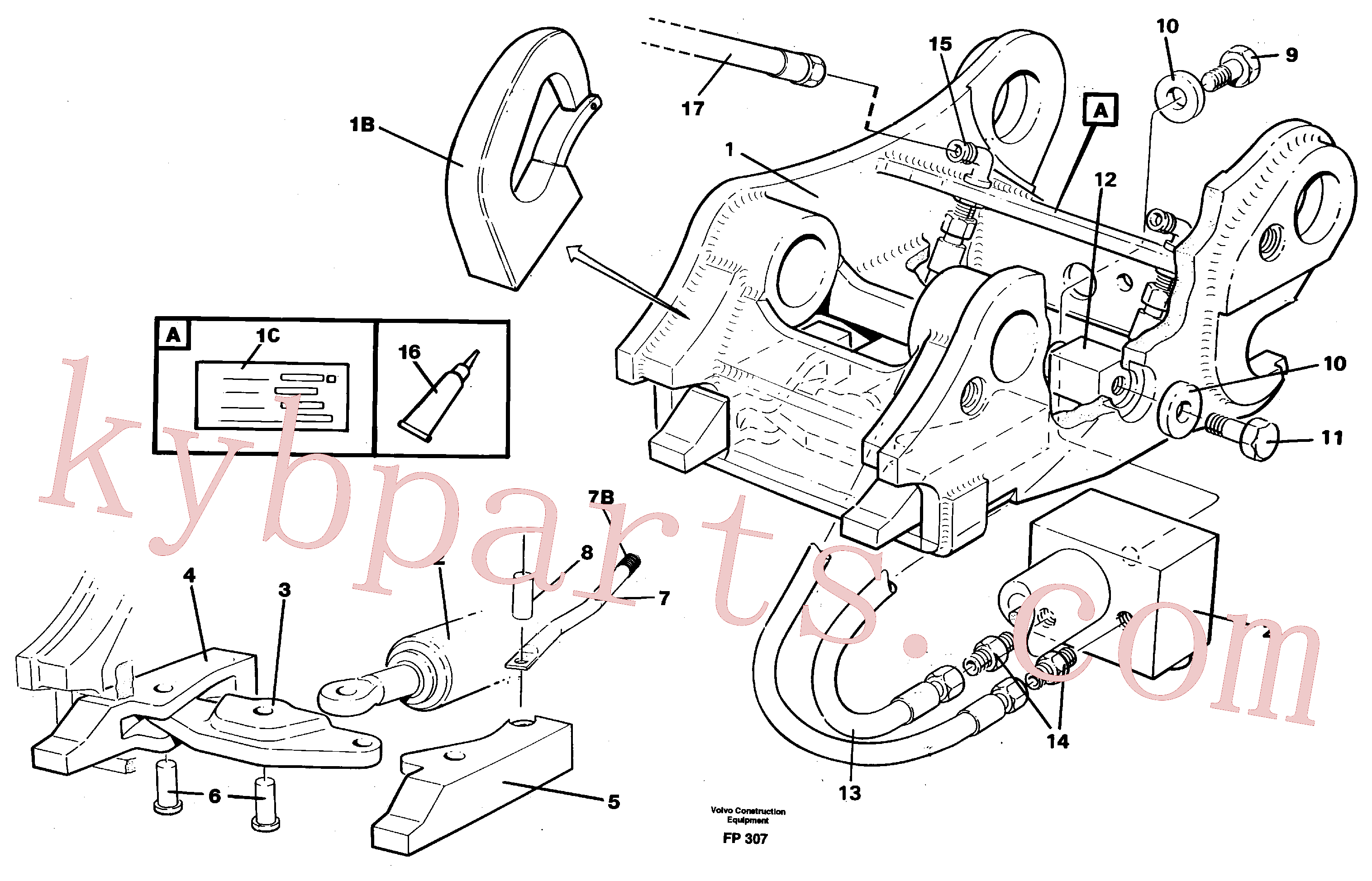 VOE14231241 for Volvo Quickfit, hydraulic(FP307 assembly)