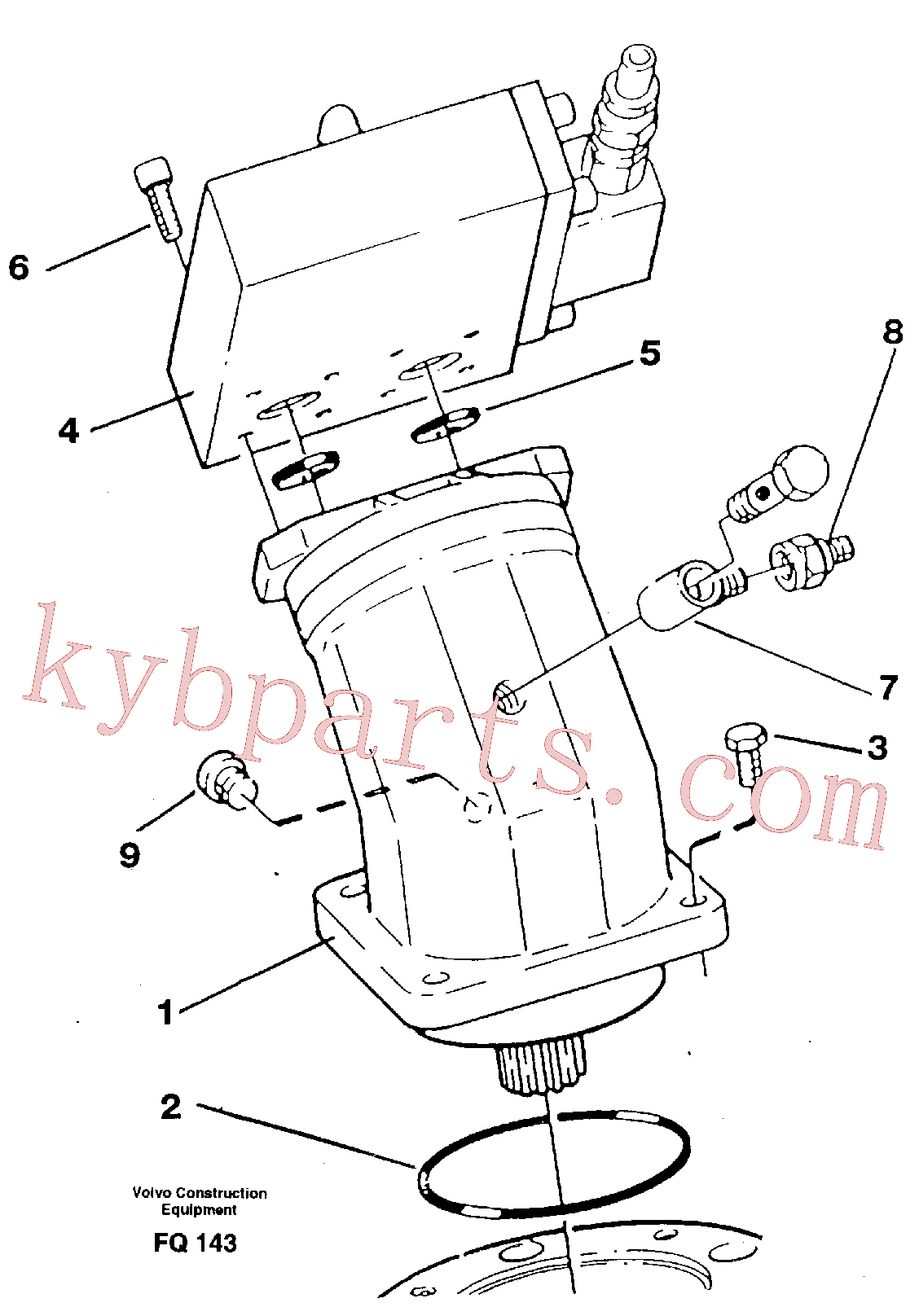 VOE14213276 for Volvo Swing motor(FQ143 assembly)