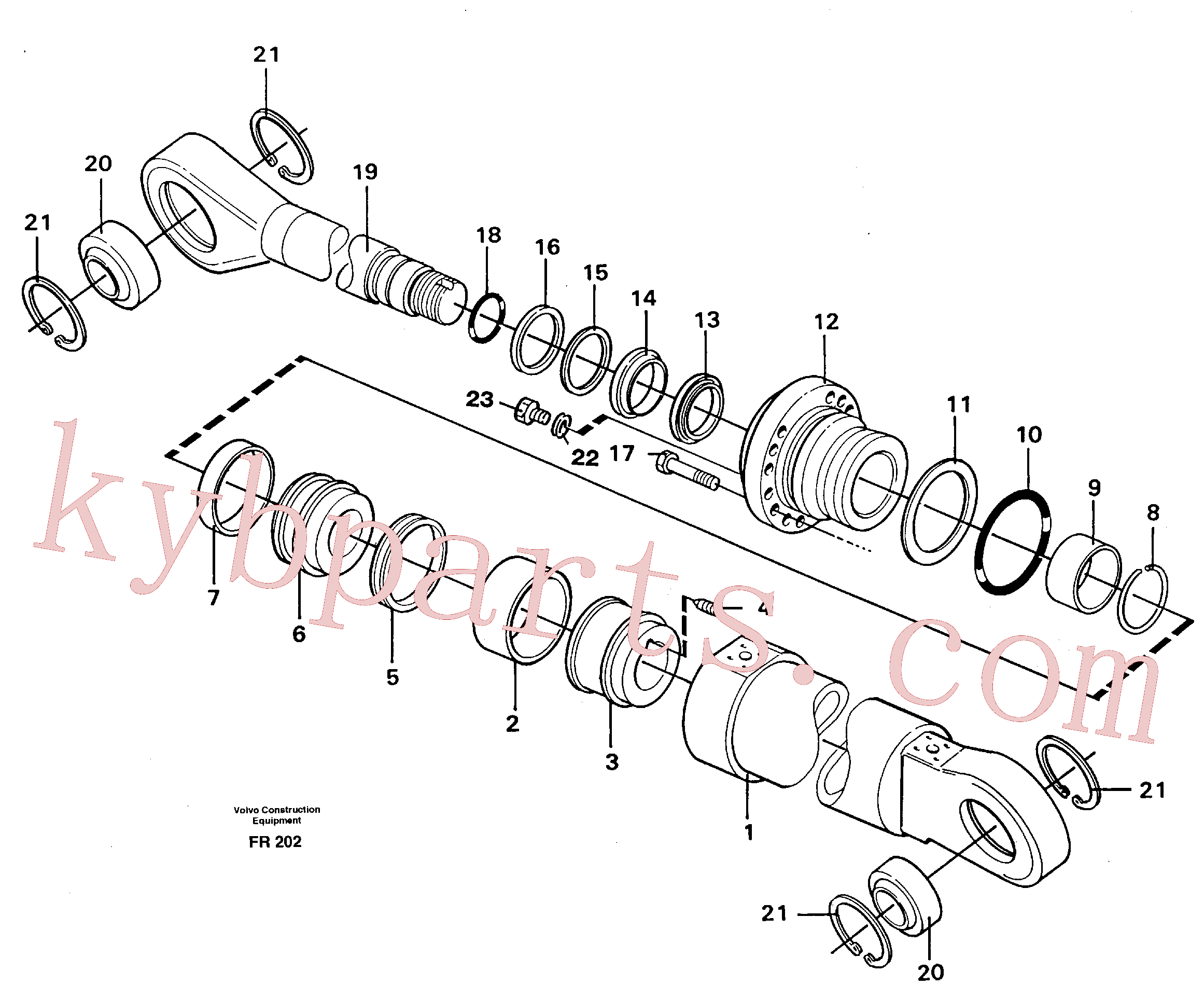 VOE14250163 for Volvo Knuckle cylinder(FR202 assembly)