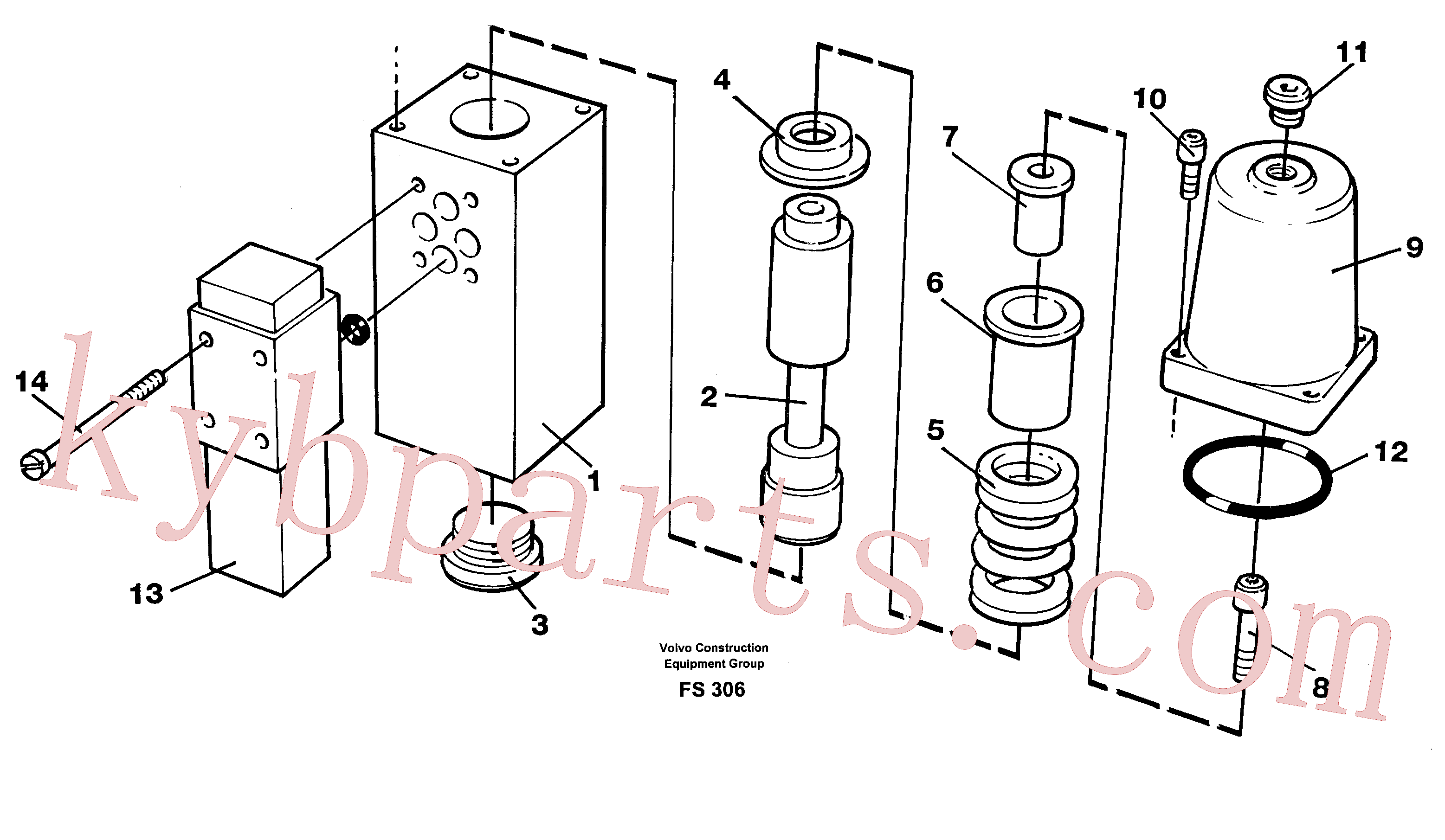VOE14049603 for Volvo Operating valve(FS306 assembly)