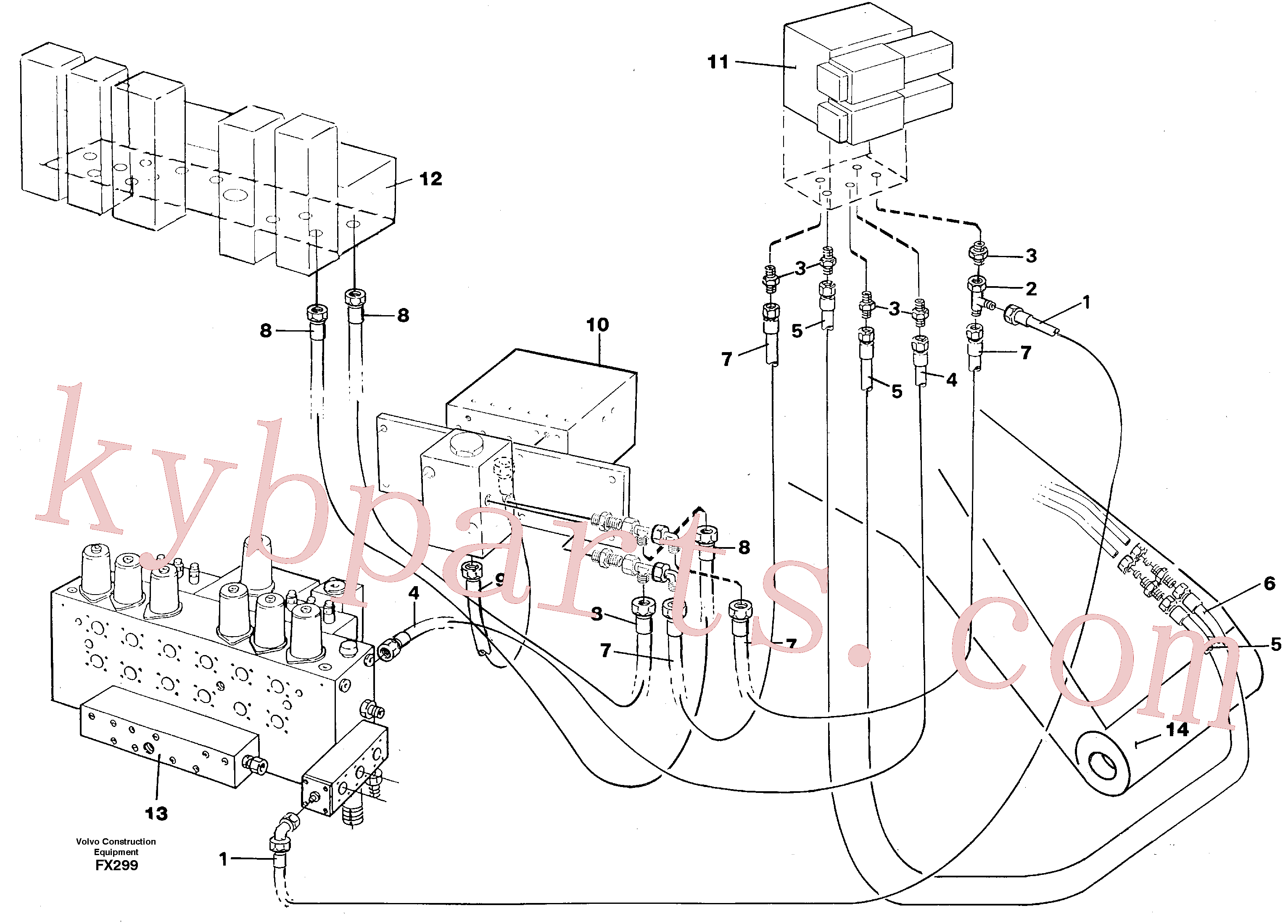 VOE14263244 for Volvo Servo hydraulics, quick fit equipment(FX299 assembly)
