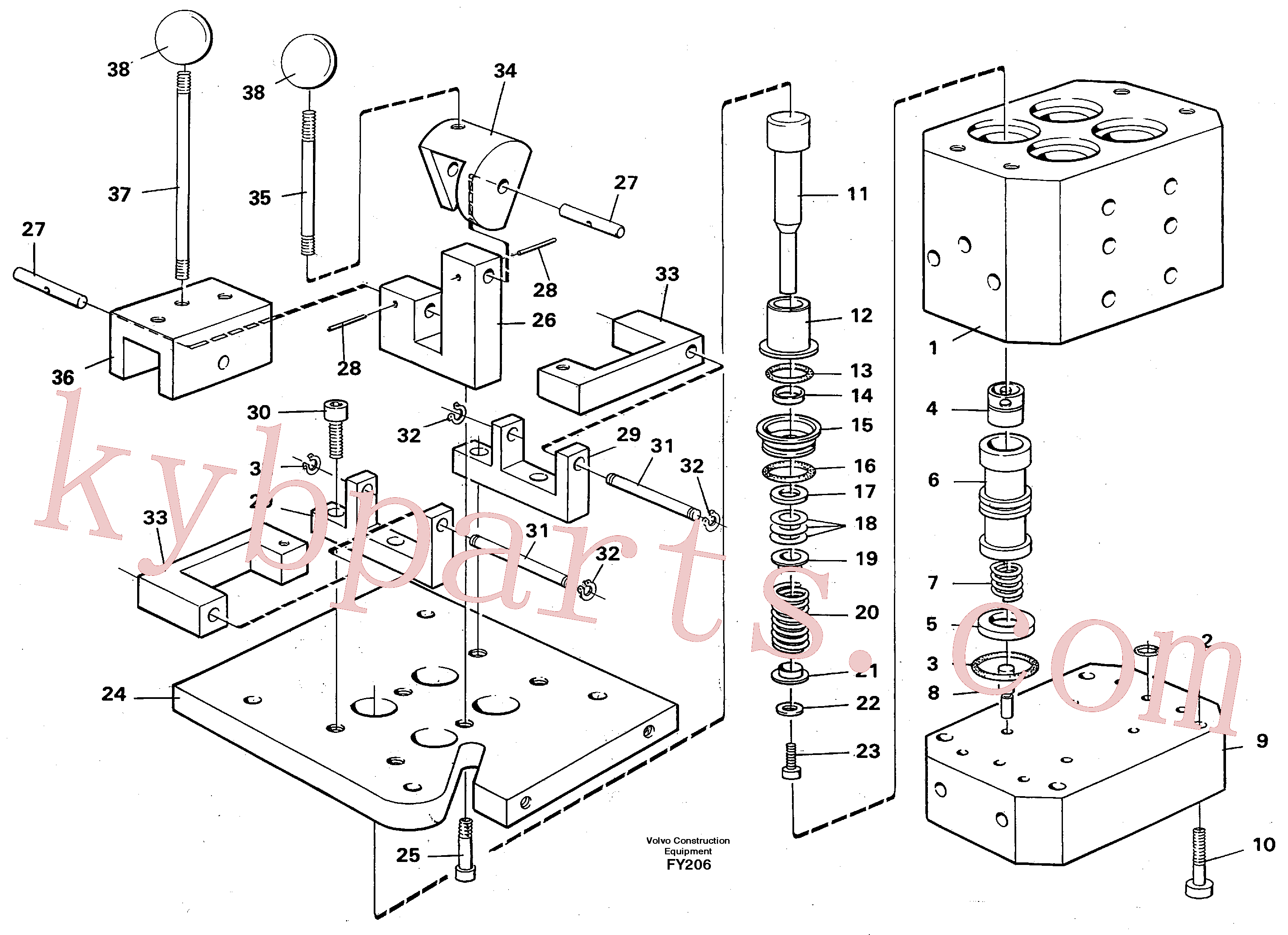 VOE14244421 for Volvo Control pressure valve(FY206 assembly)