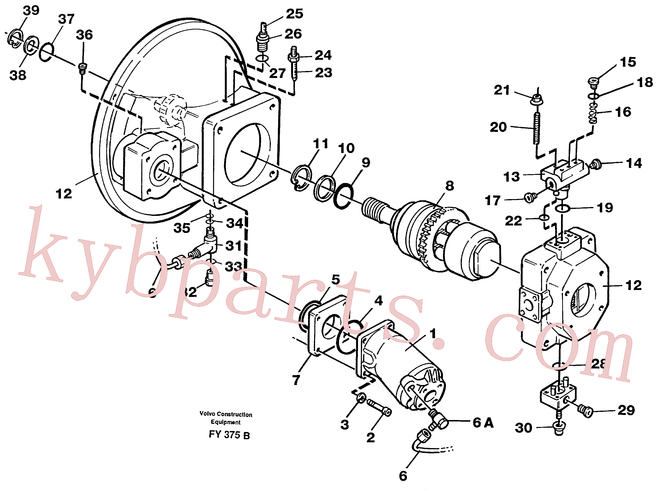 VOE14340677 for Volvo Pump gear box(FY375B assembly)