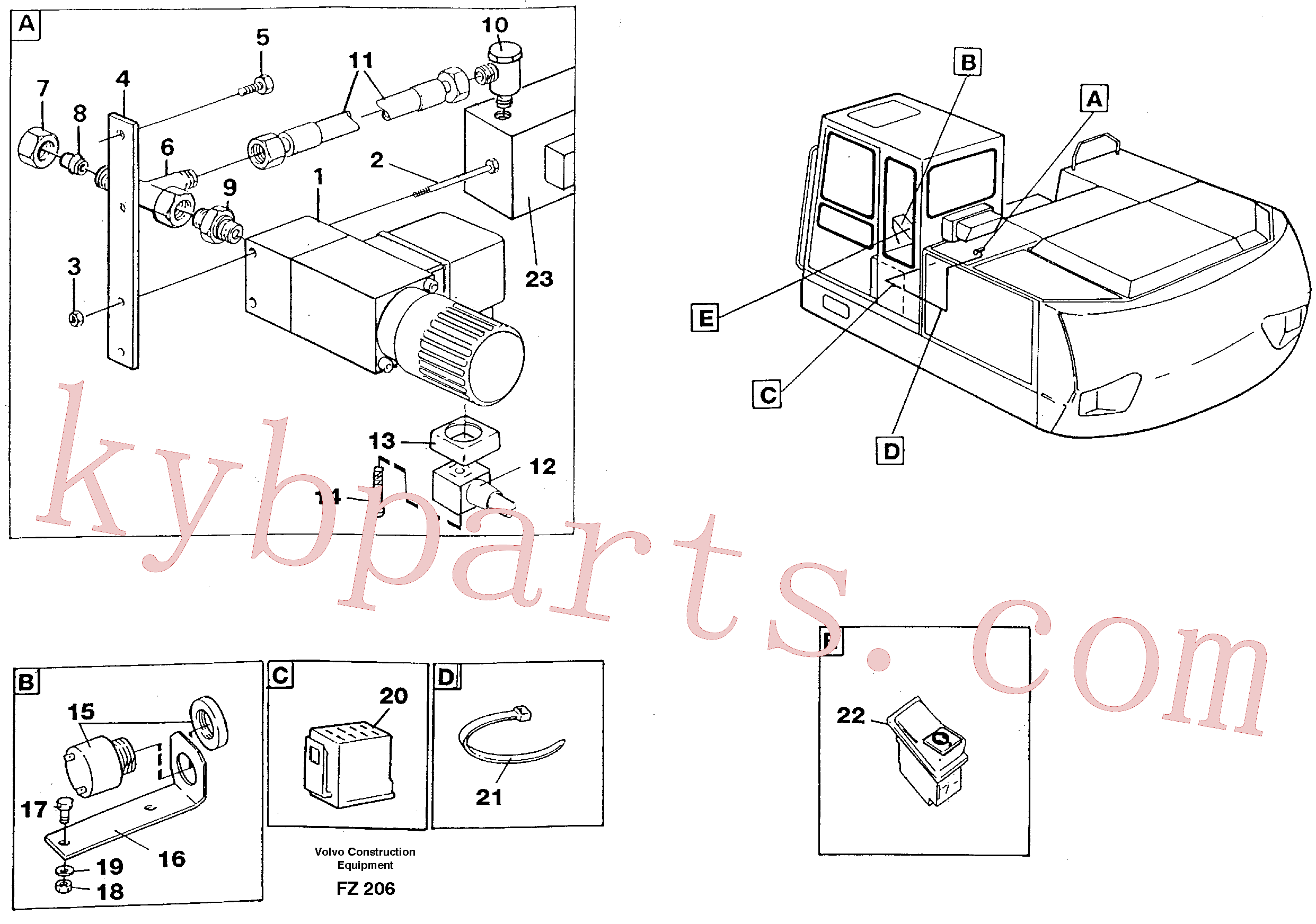 VOE14265581 for Volvo Overload protection(FZ206 assembly)