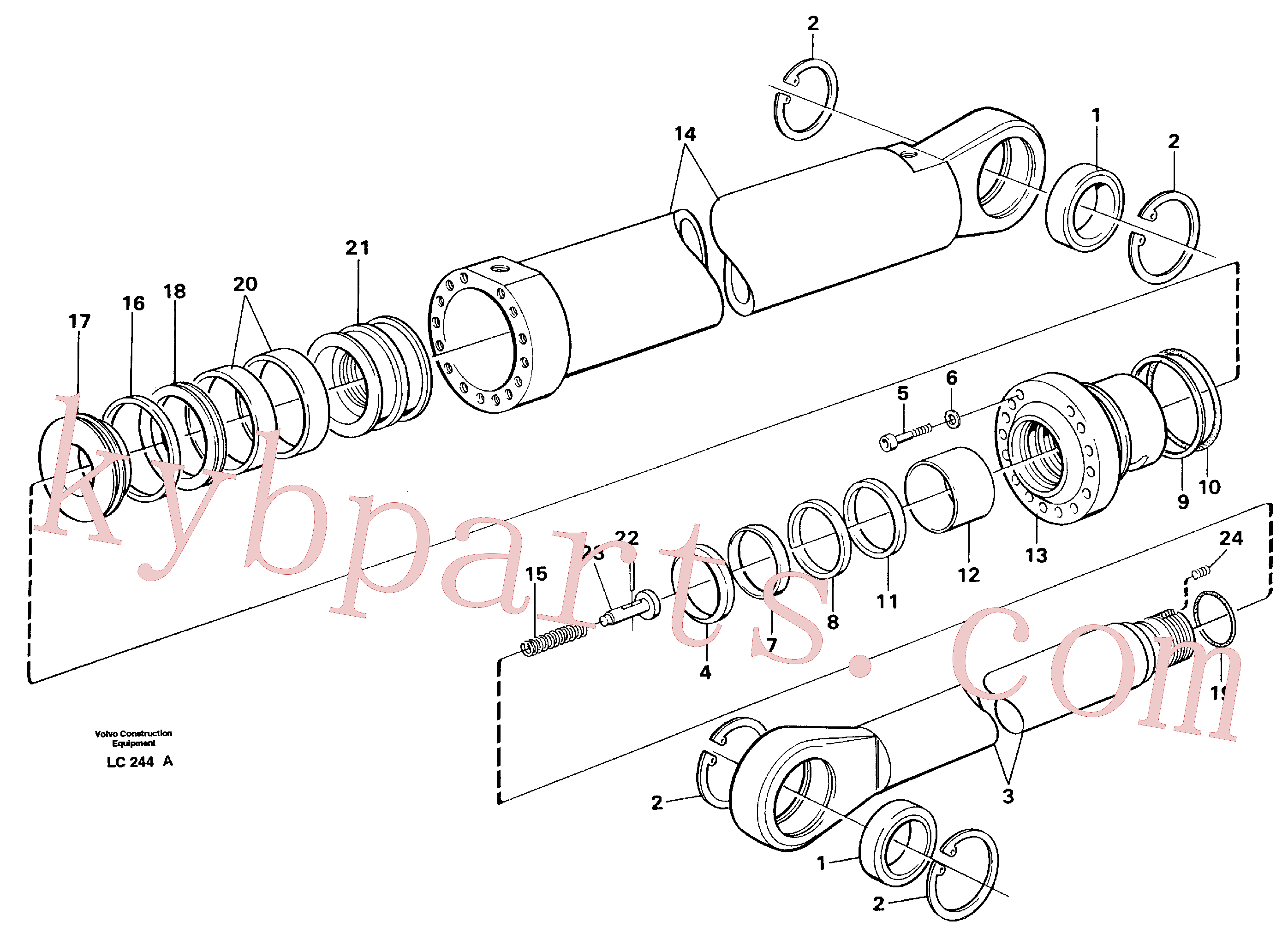 VOE11999886 for Volvo Boom cylinder,m.e.(LC244A assembly)