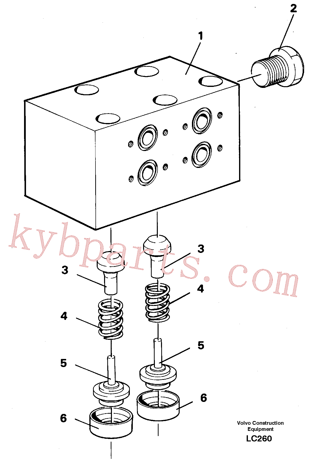 VOE14265646 for Volvo Anticavitation valve(LC260 assembly)
