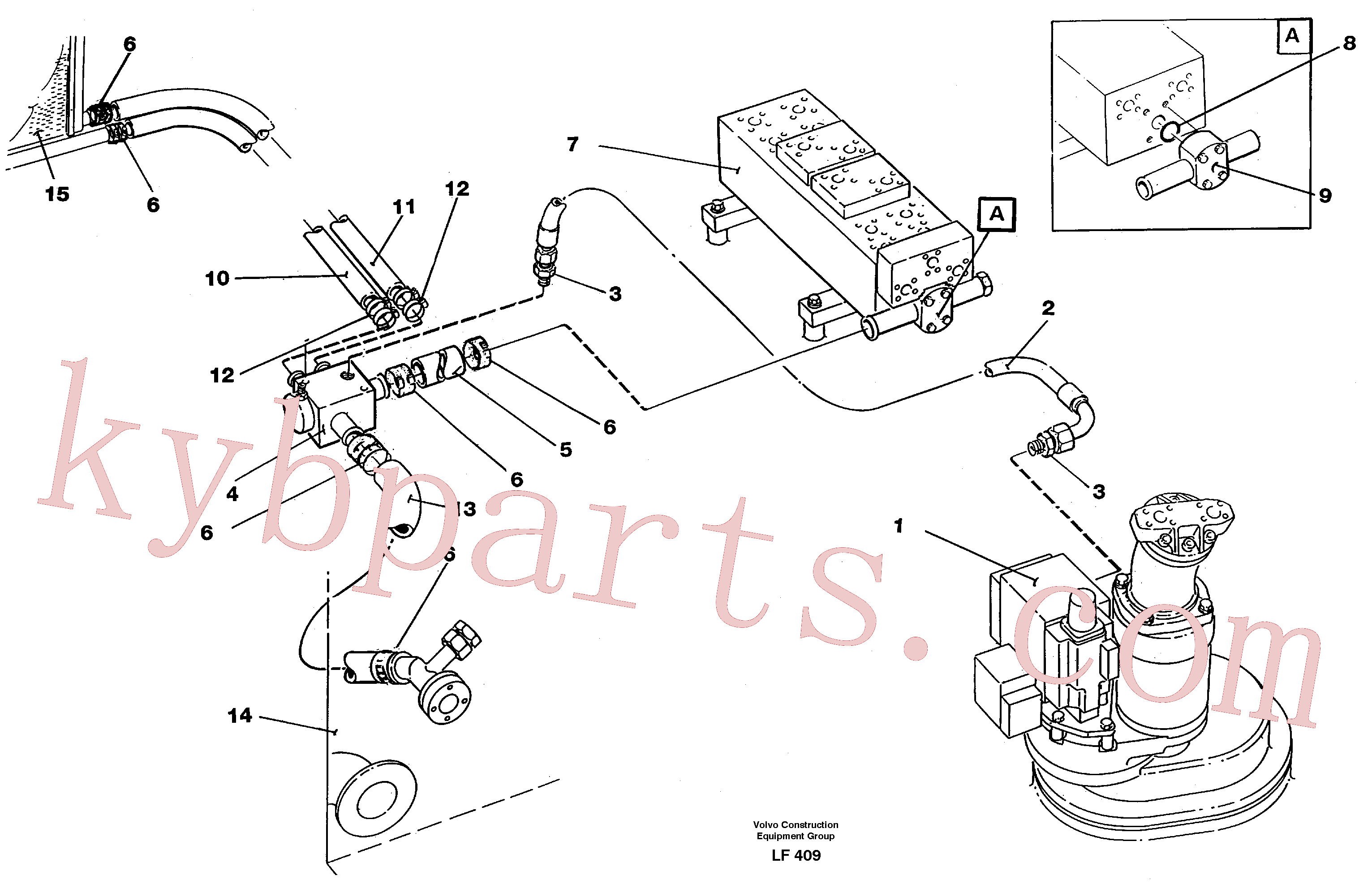 VOE14261829 for Volvo Hydraulic system, return lines(LF409 assembly)