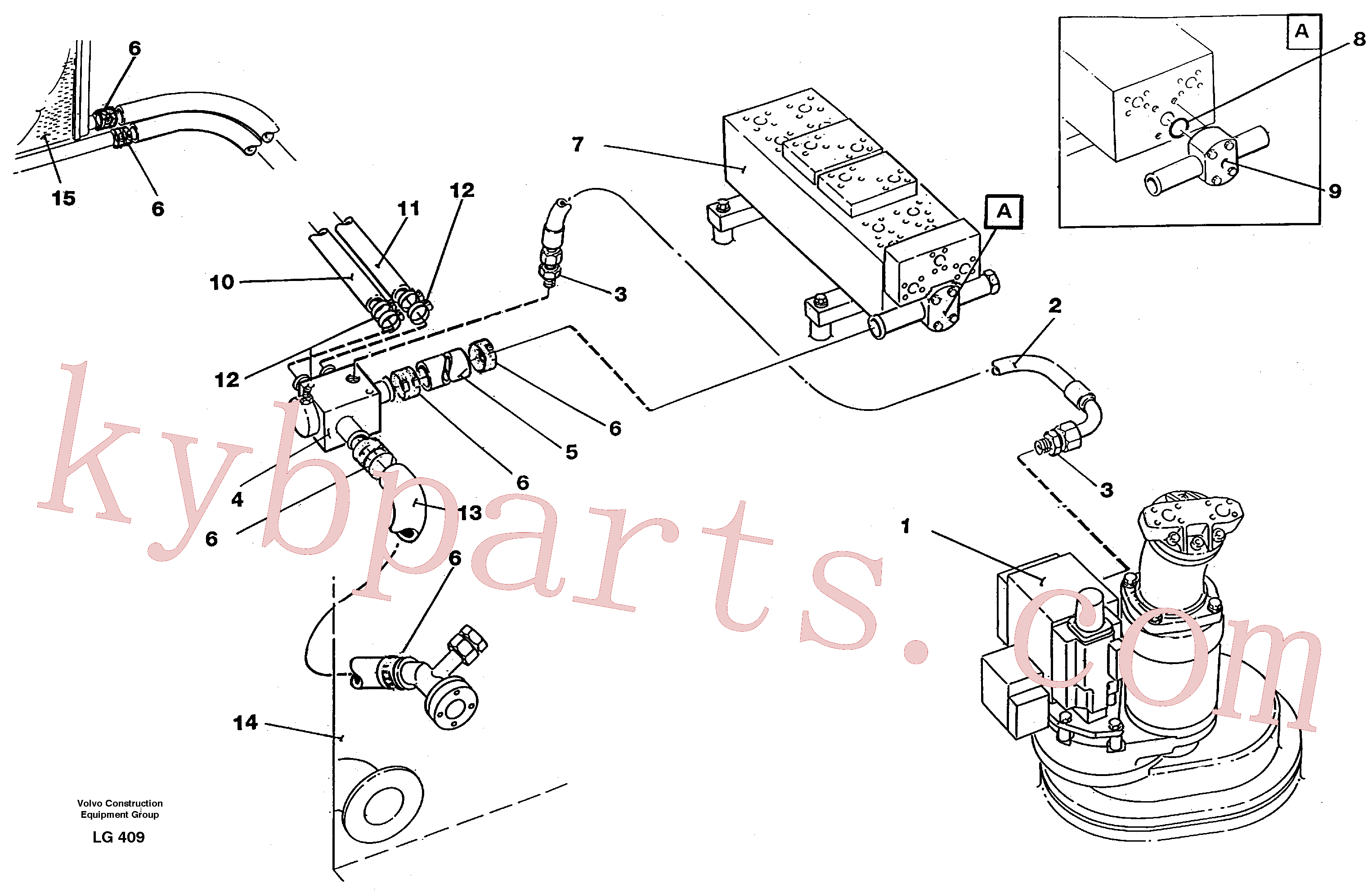 VOE14261829 for Volvo Hydraulic system, return lines(LG409 assembly)