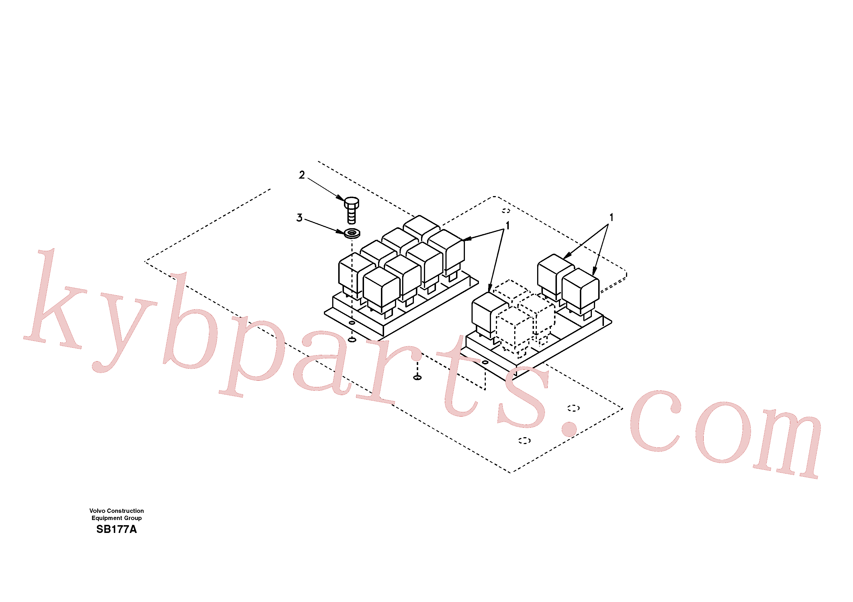 VOE14880561 for Volvo Electrical relay(SB177A assembly)
