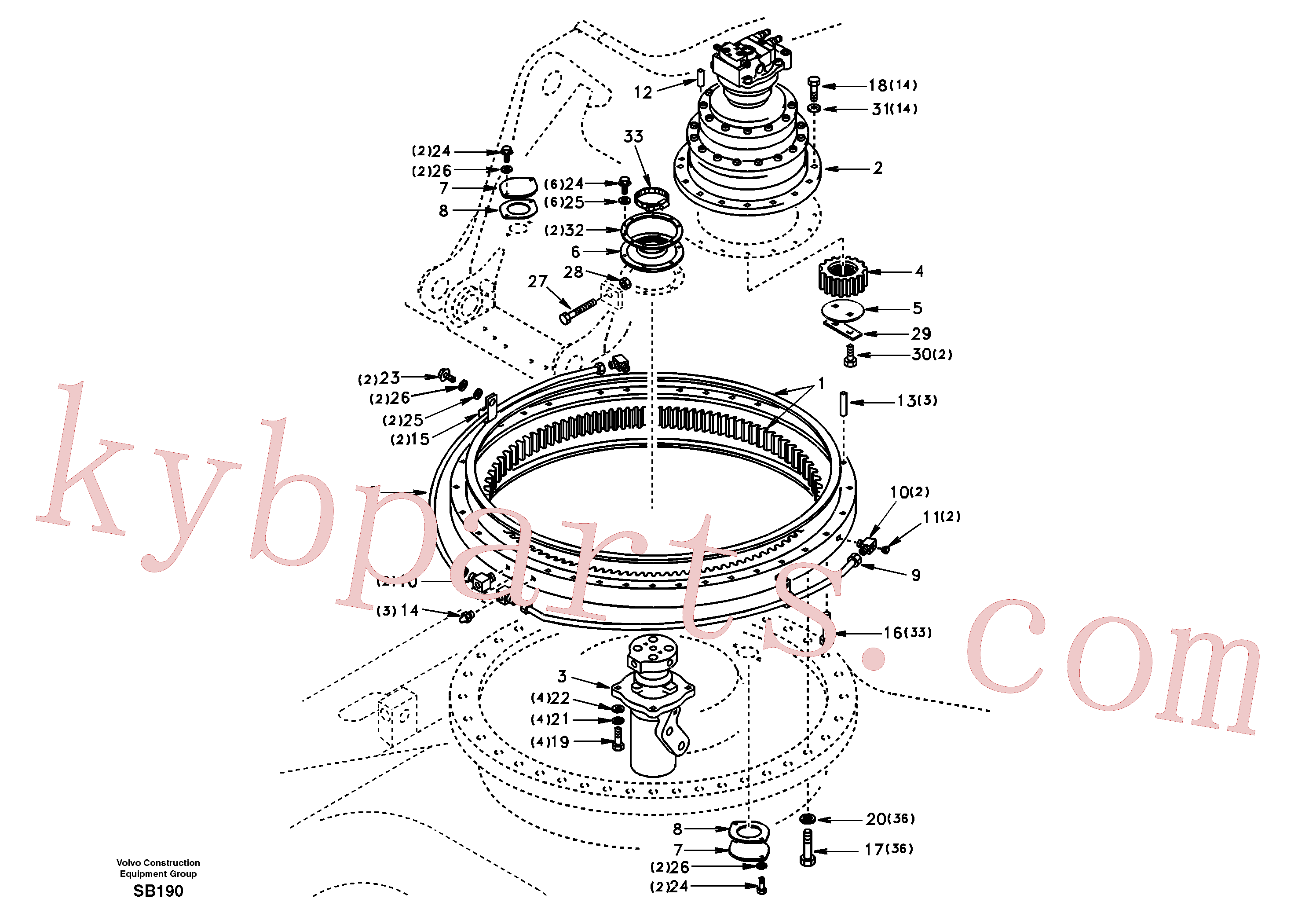 SA7118-34000 for Volvo Swing system(SB190 assembly)