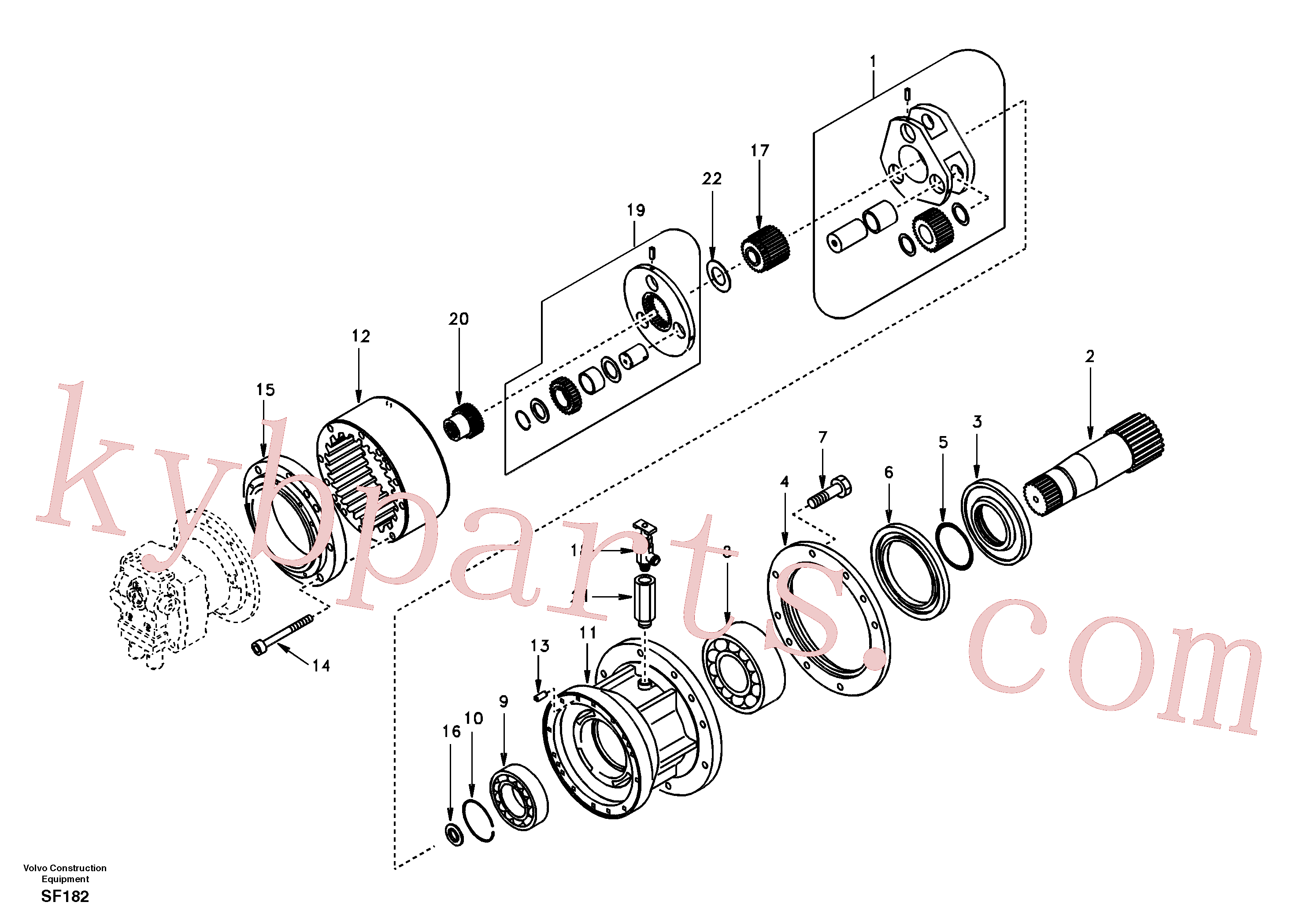 China Made SA7118-30130 Gearbox parts for Volvo Excavator