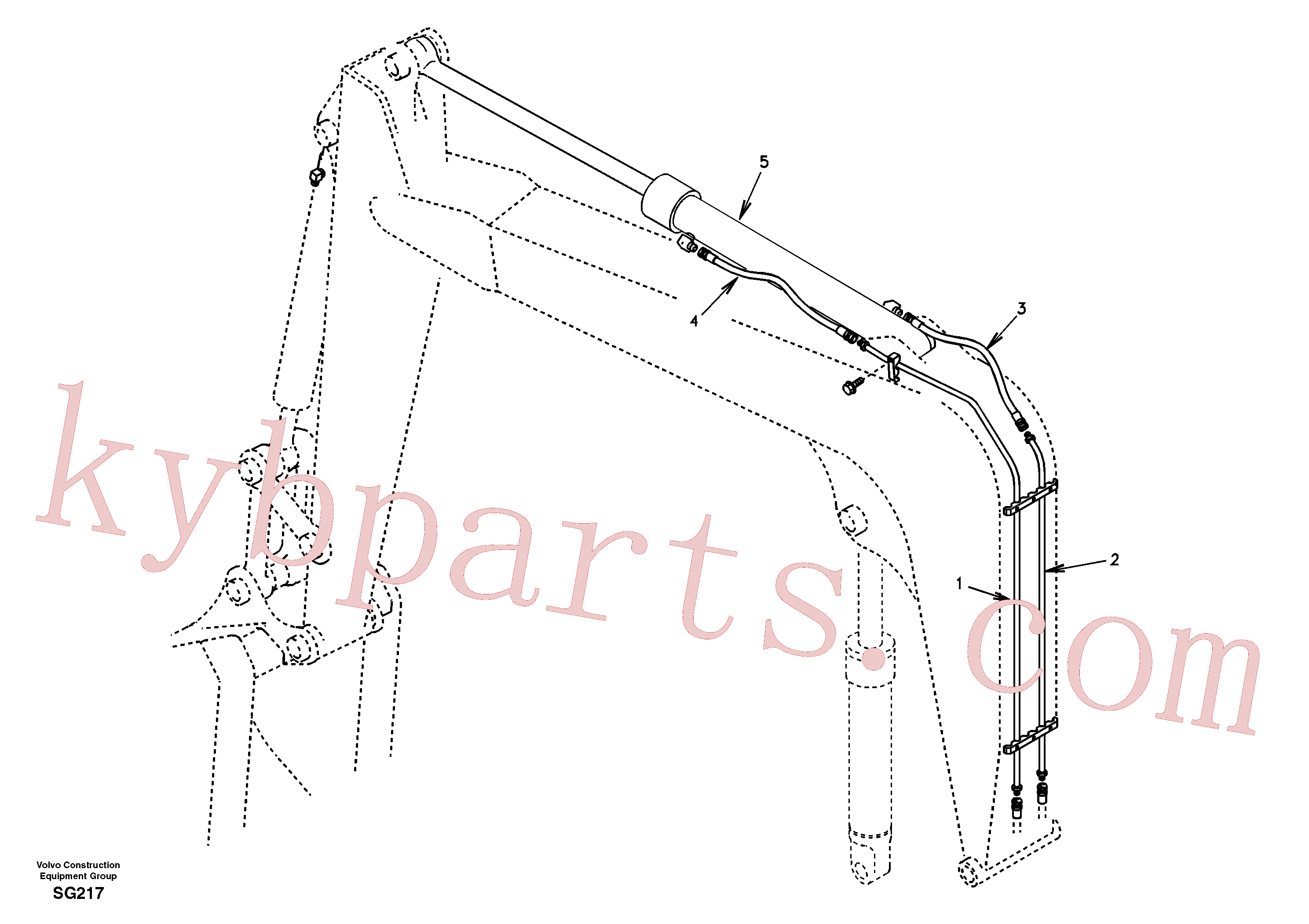 SA9451-04715 for Volvo Working hydraulic, dipper arm(SG217 assembly)